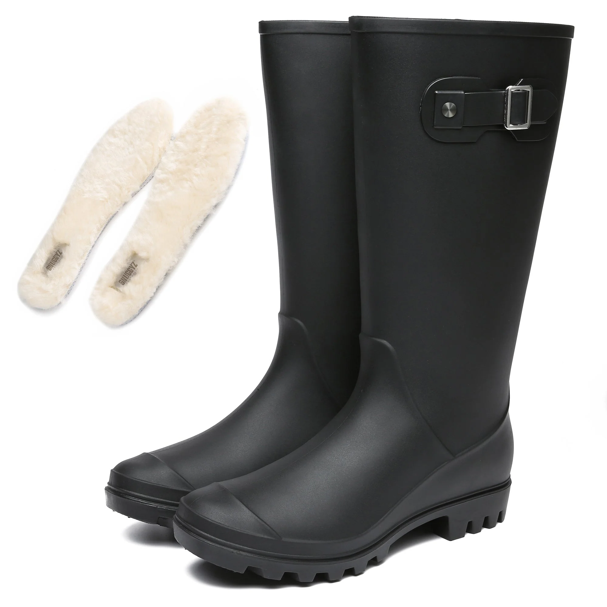 Tall Sheepskin Insole UGG Rain Boots - Image 7