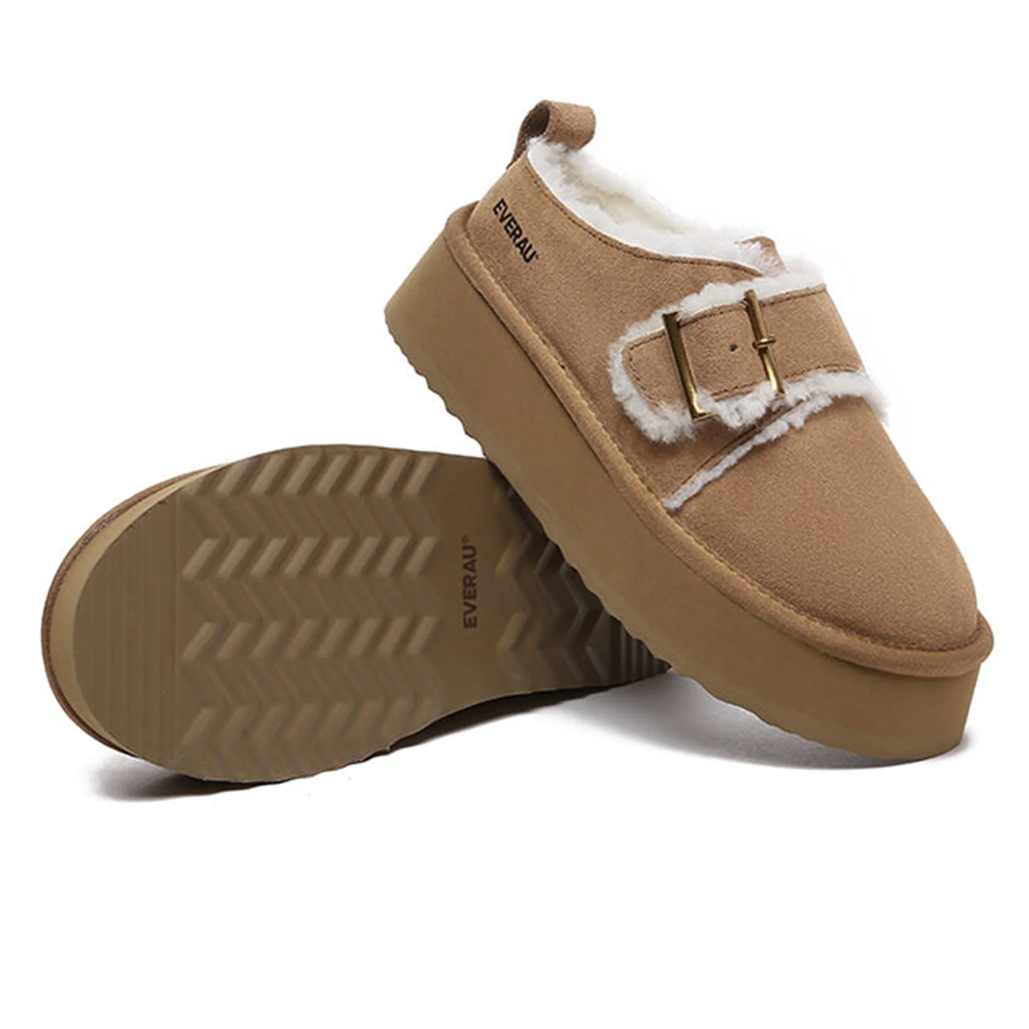 Tass Buckle UGG Platform Slippers - Image 12