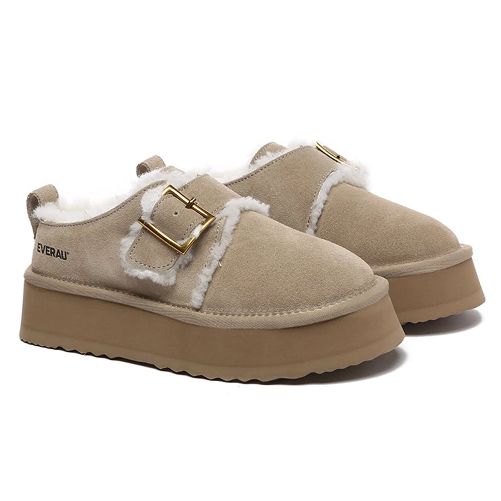 Tass Buckle UGG Platform Slippers - Image 14