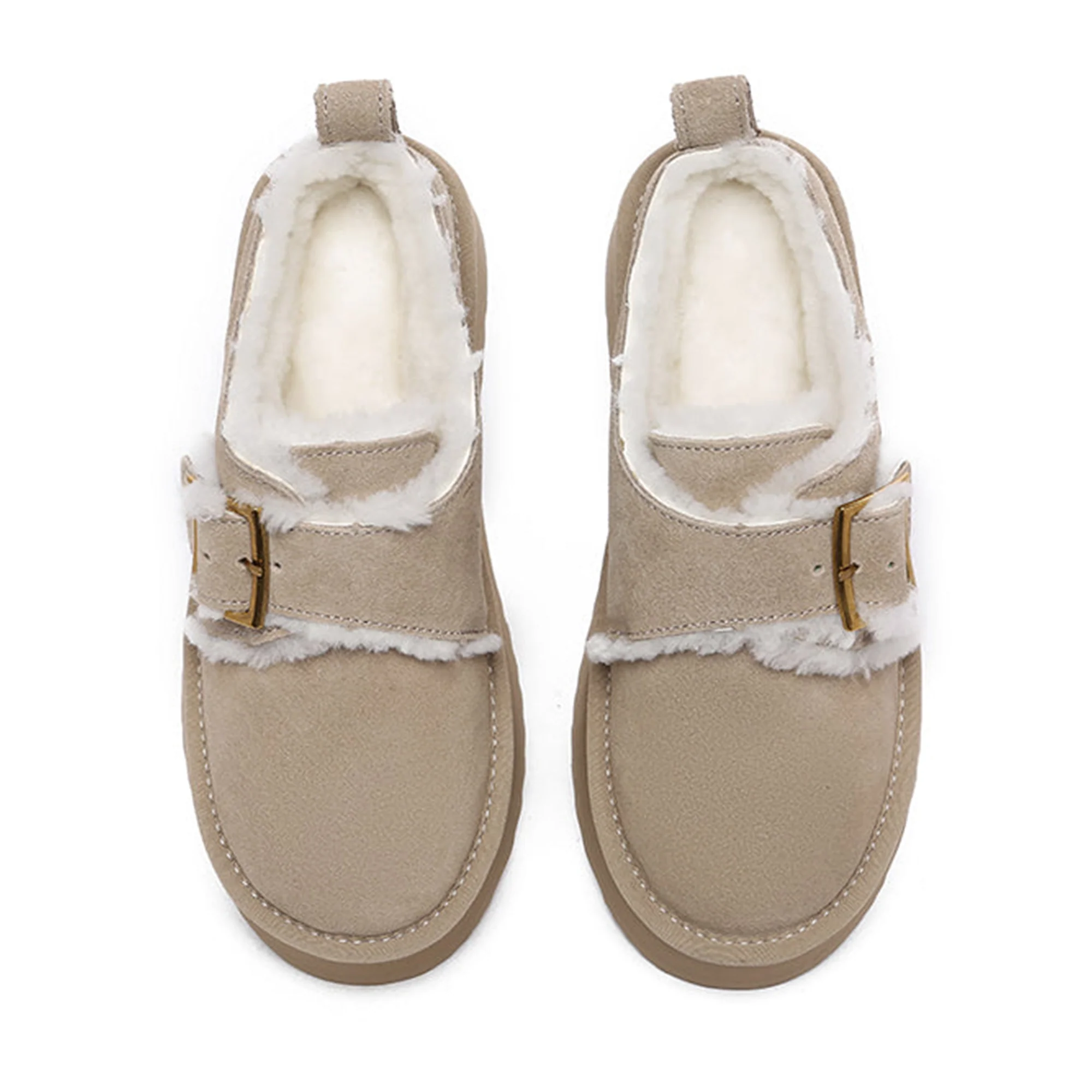 Tass Buckle UGG Platform Slippers - Image 16