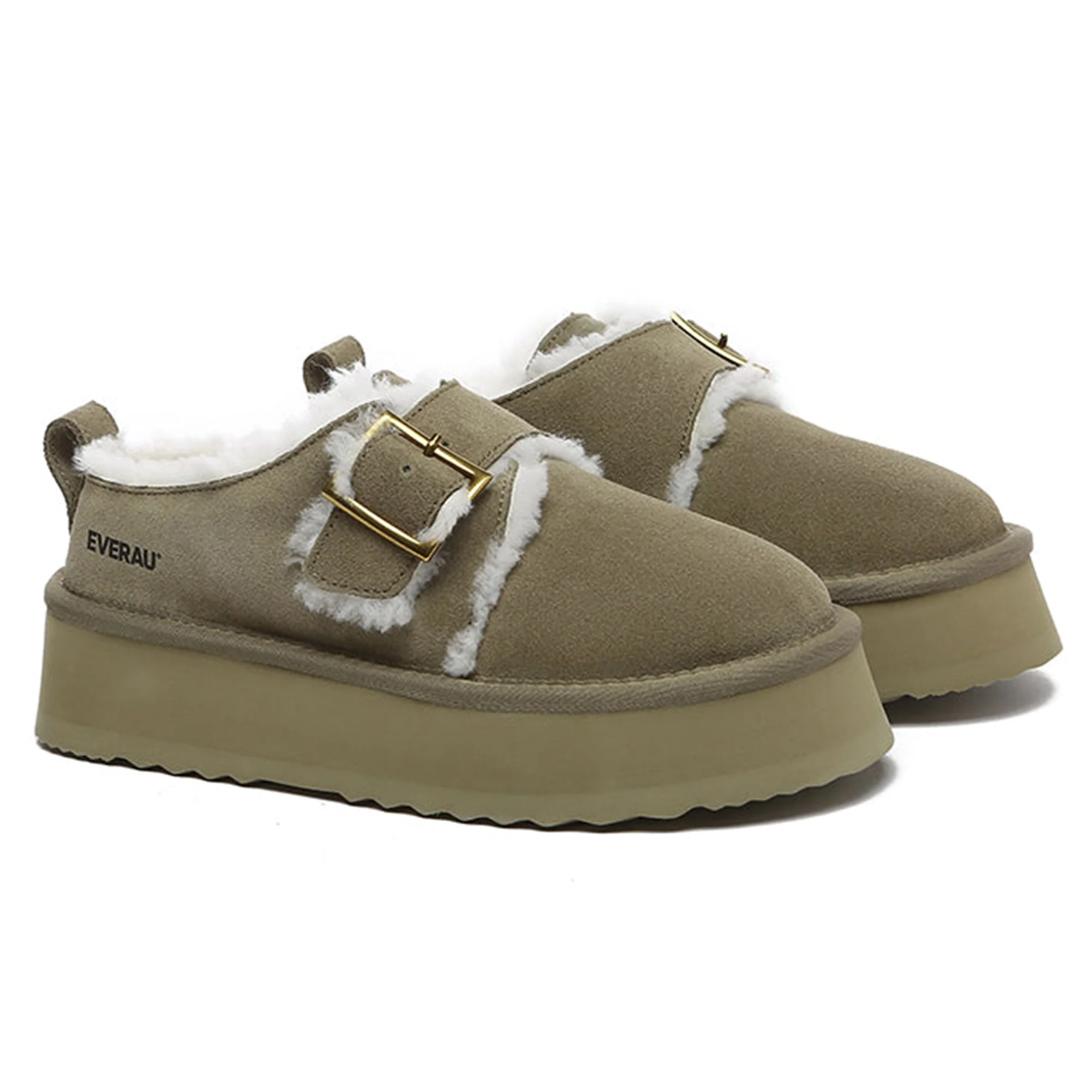 Tass Buckle UGG Platform Slippers - Image 20