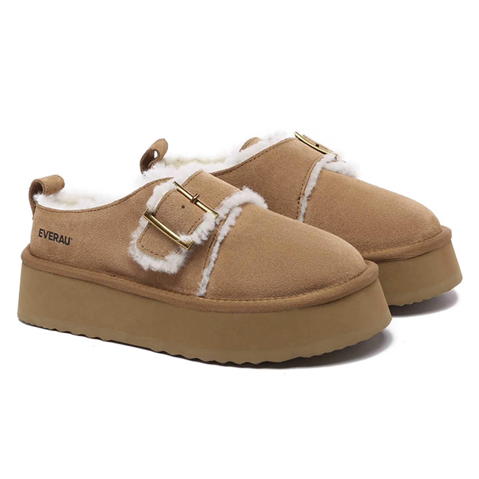 Tass Buckle UGG Platform Slippers - Image 8