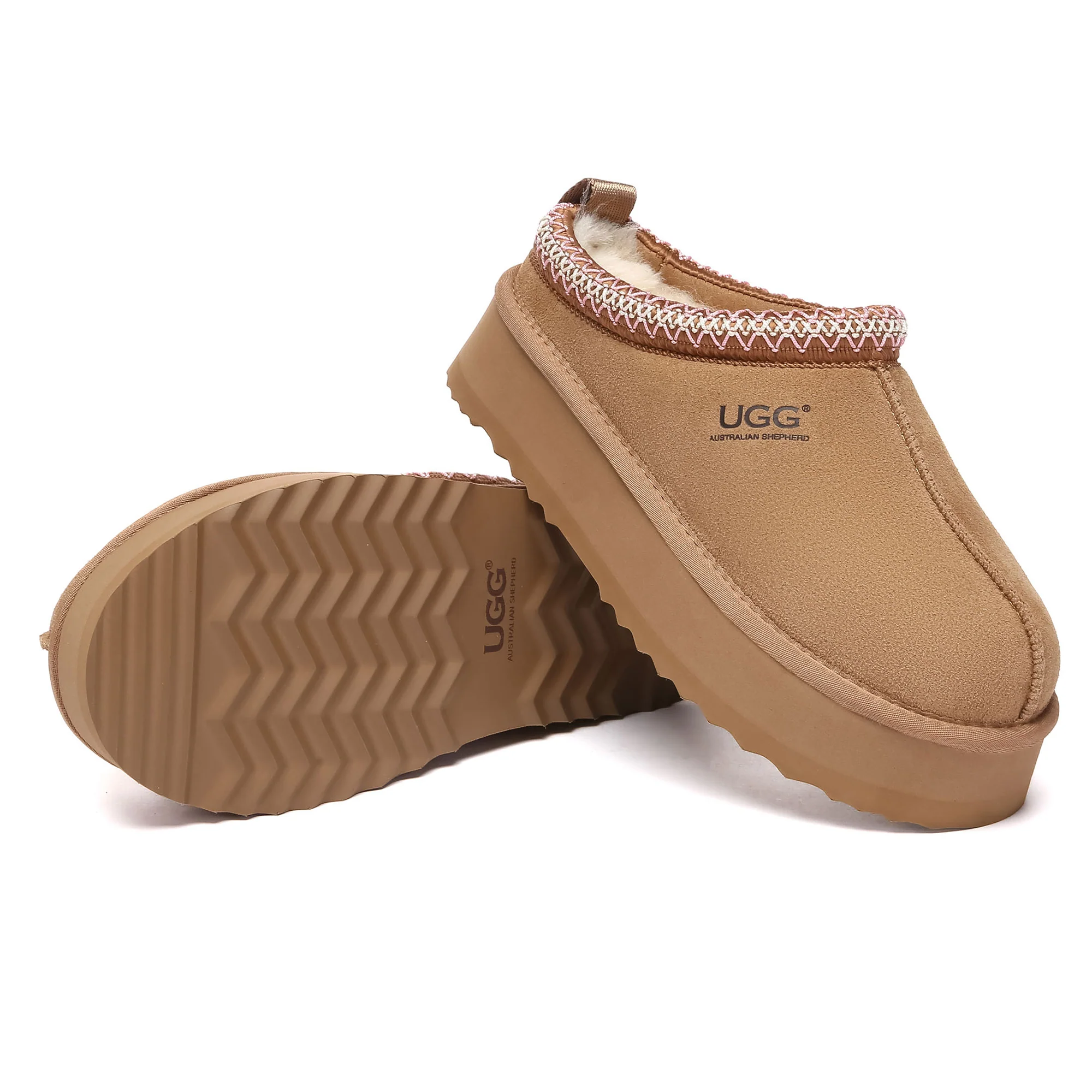 Tazman Multicolor UGG Platform Slippers - Image 30
