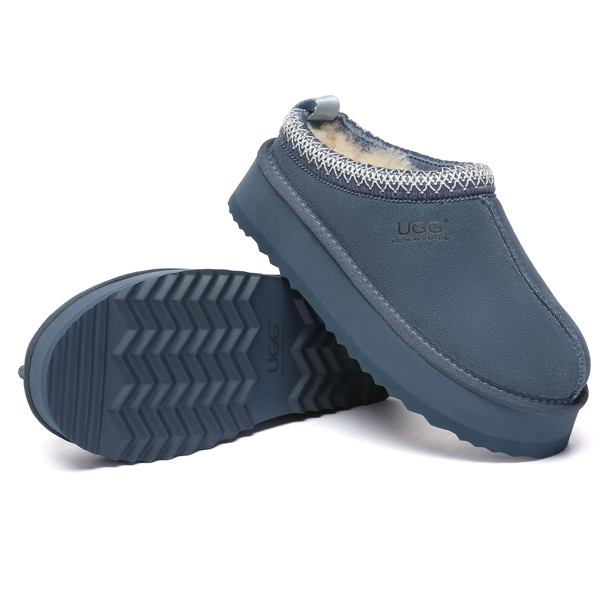 Tazman Multicolor UGG Platform Slippers - Image 40