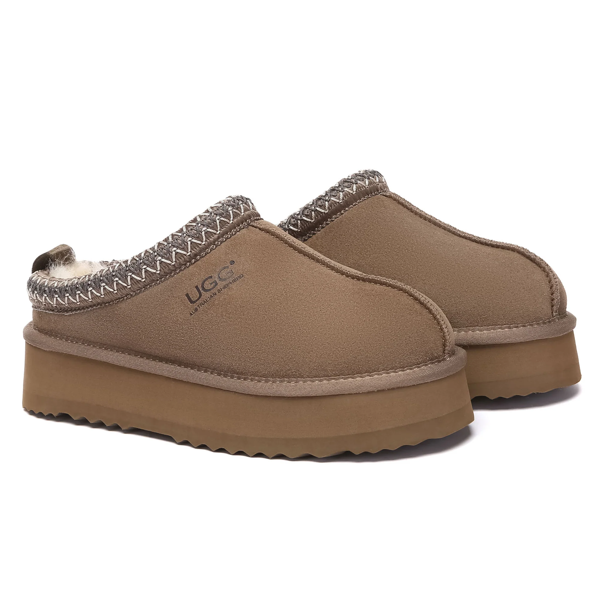 Tazman Multicolor UGG Platform Slippers - Image 44