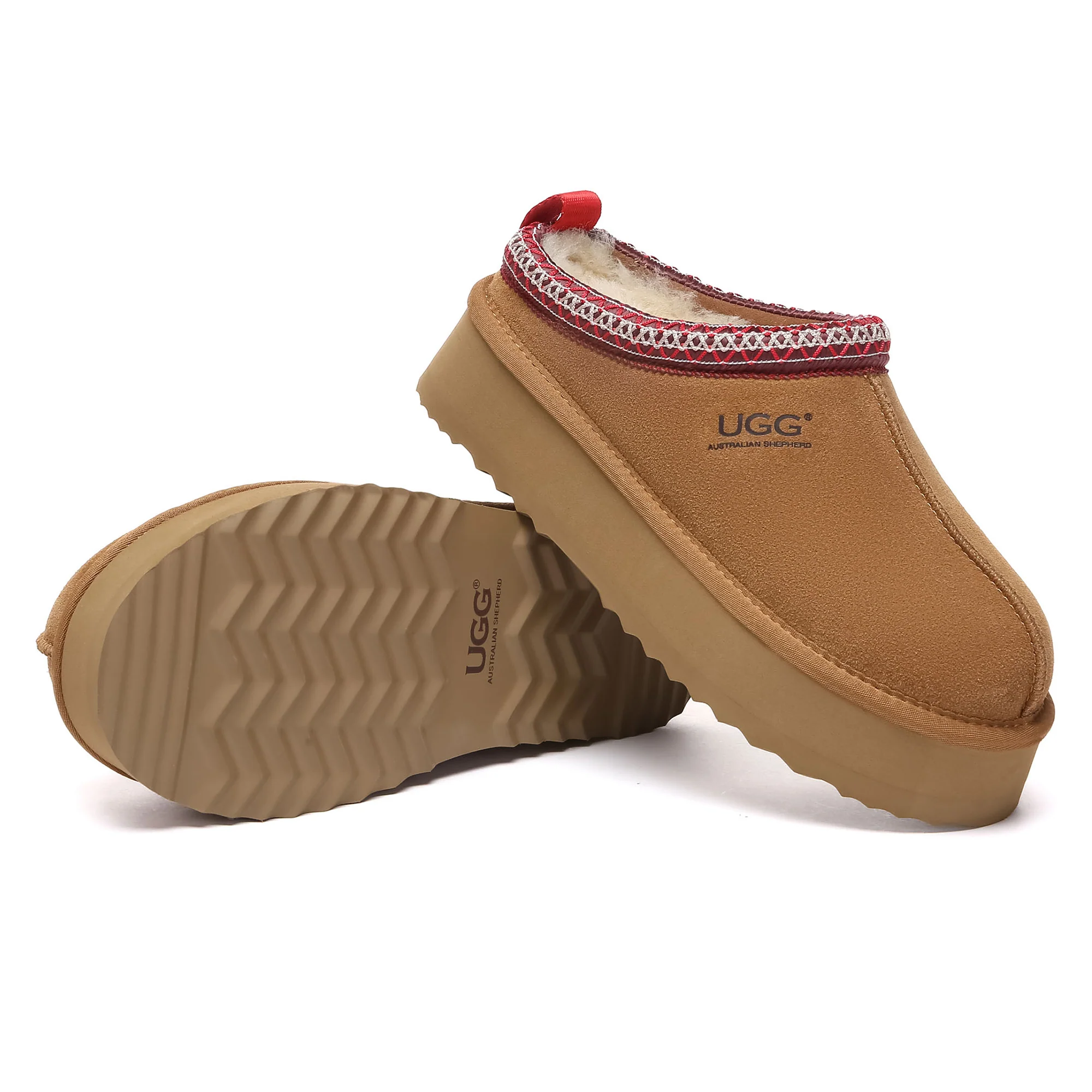 Tazman Multicolor UGG Platform Slippers - Image 5