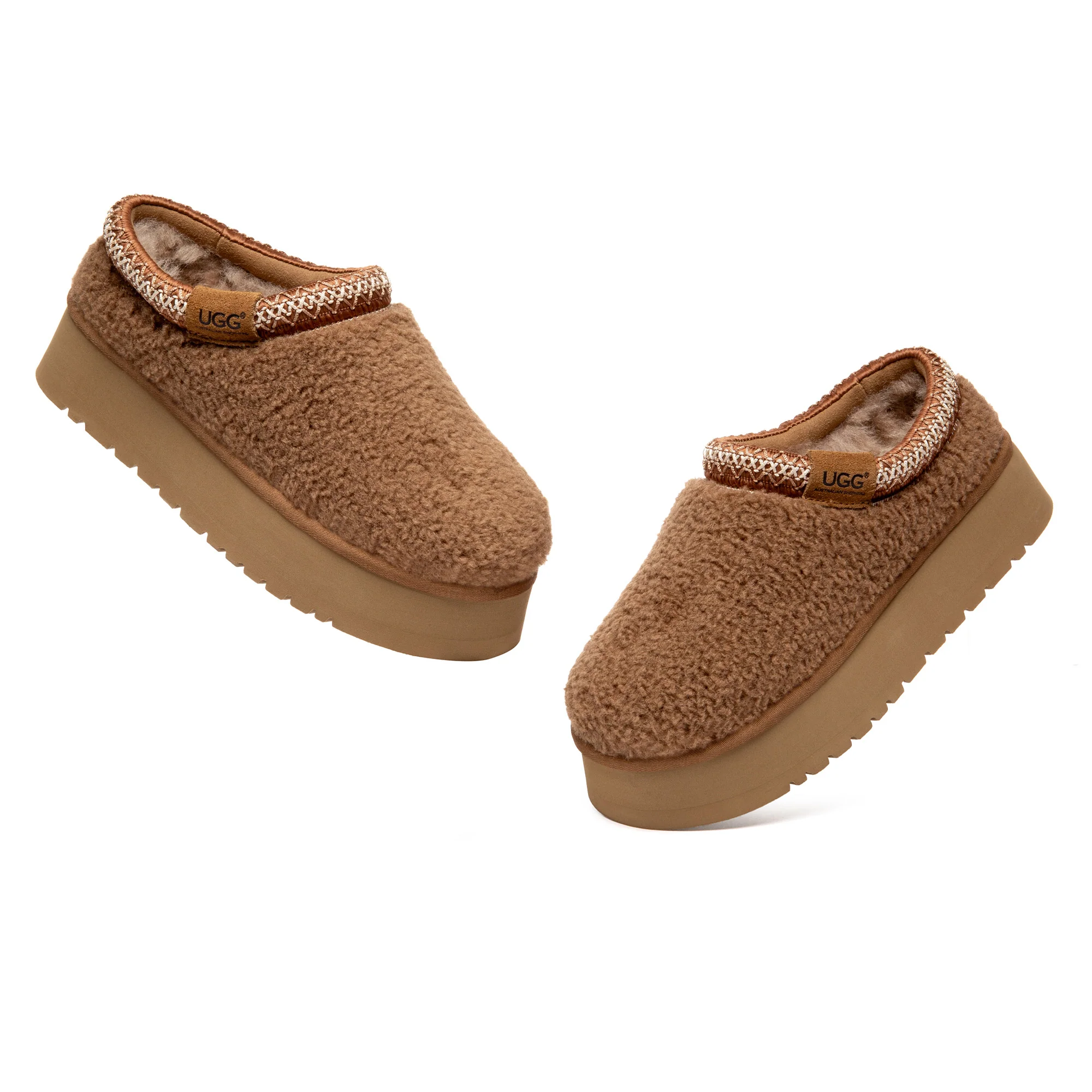 Tazzy Furry Platform UGG Slippers - Image 4