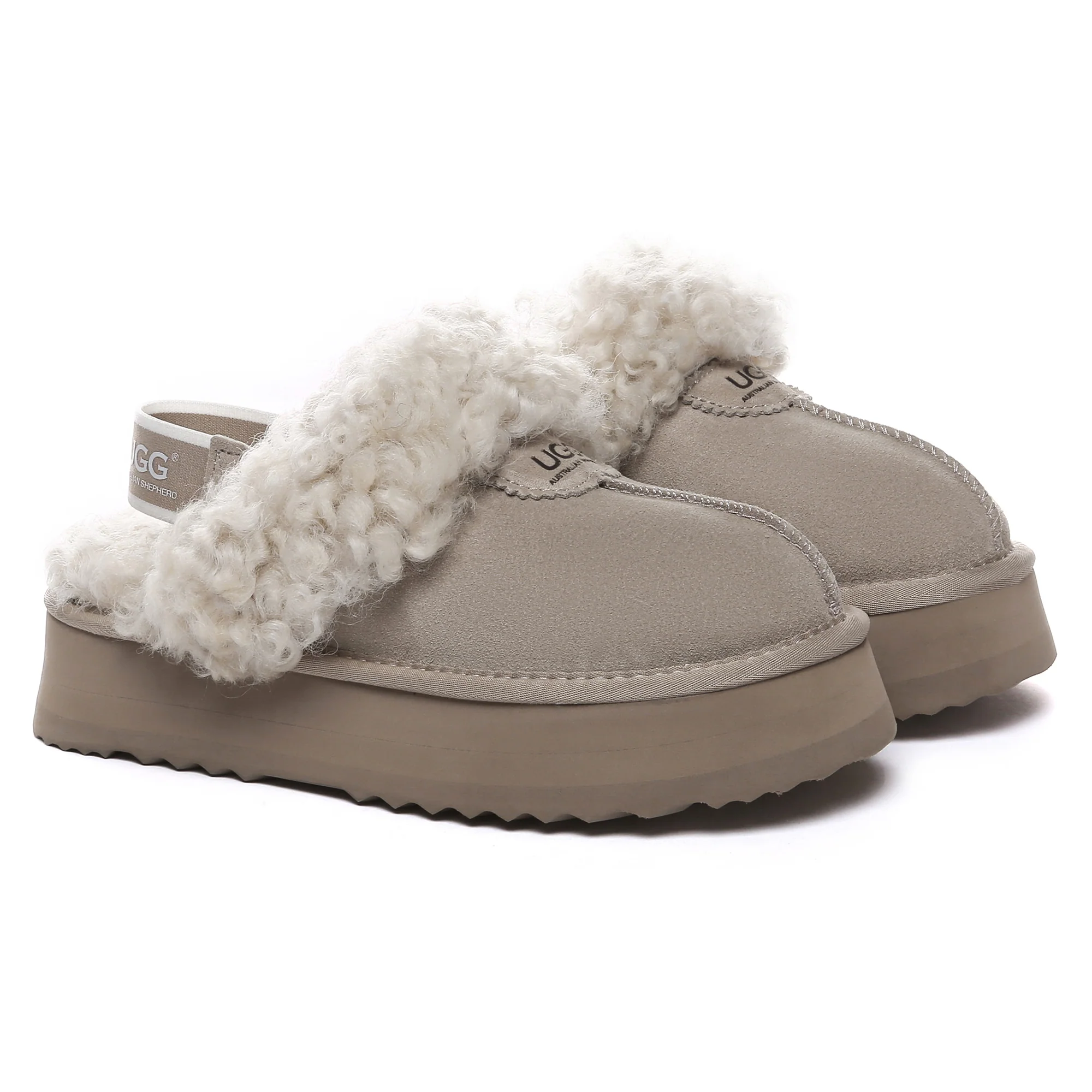 UGG Fuzzy Waffle Slingback Platform Slides - Image 14