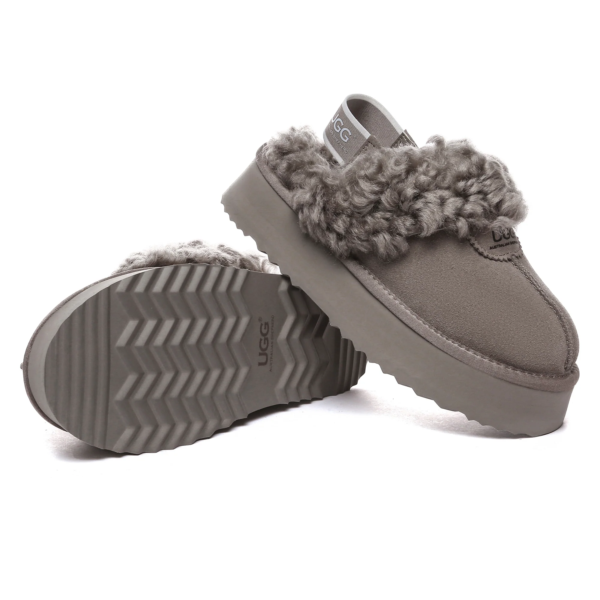 UGG Fuzzy Waffle Slingback Platform Slides - Image 25