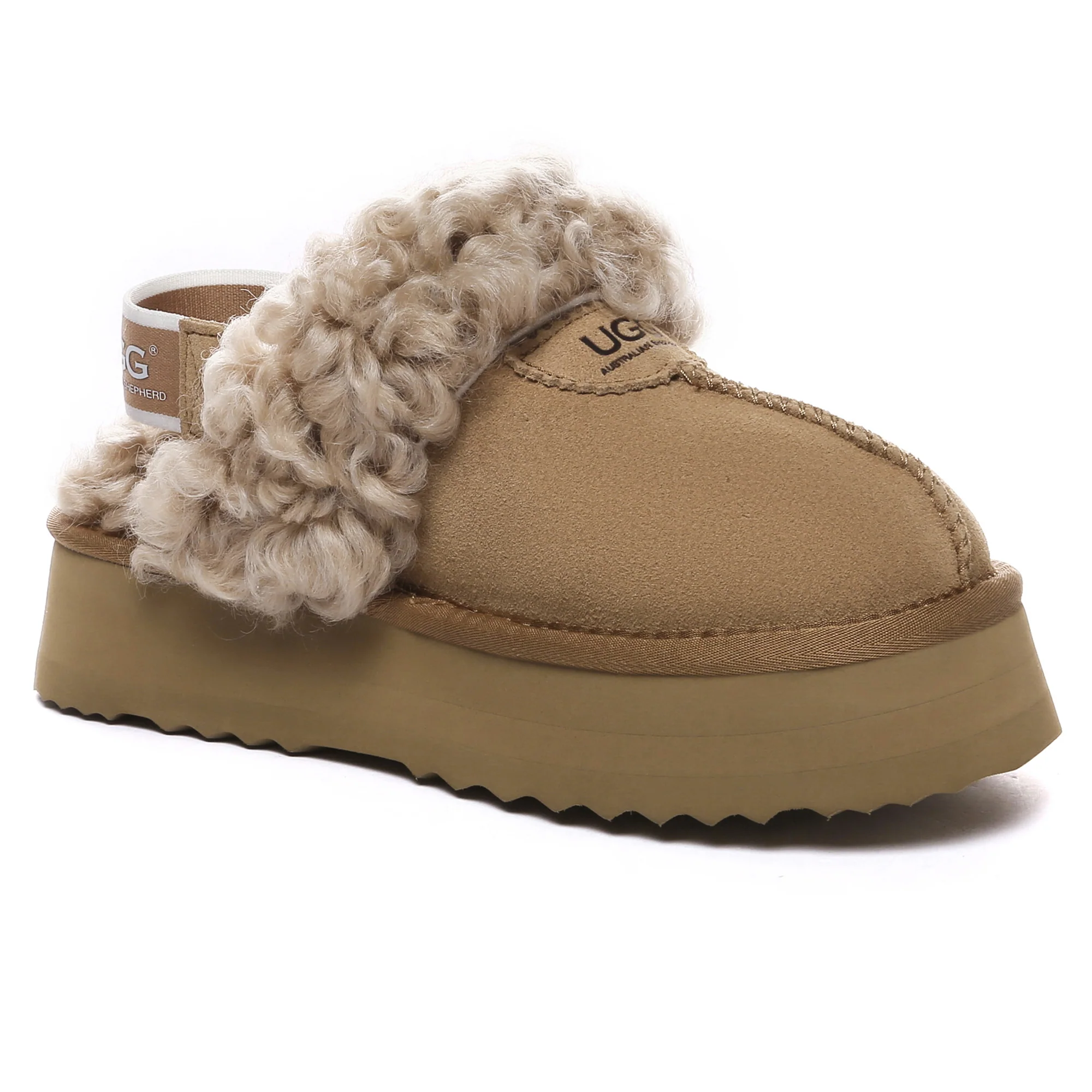 UGG Fuzzy Waffle Slingback Platform Slides - Image 3