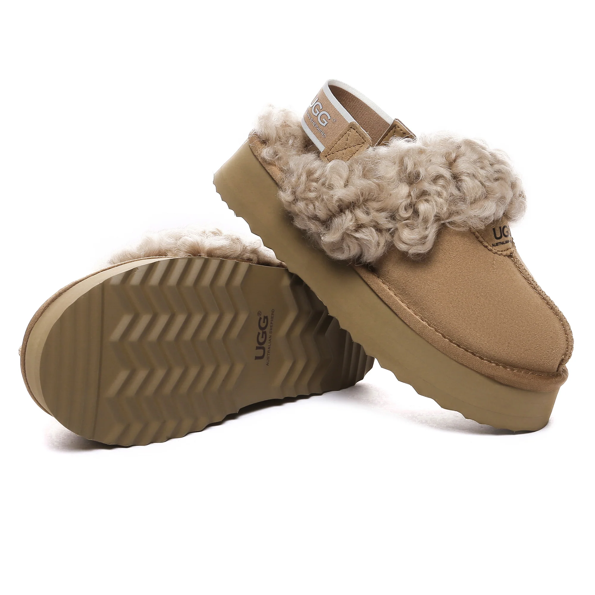 UGG Fuzzy Waffle Slingback Platform Slides - Image 5