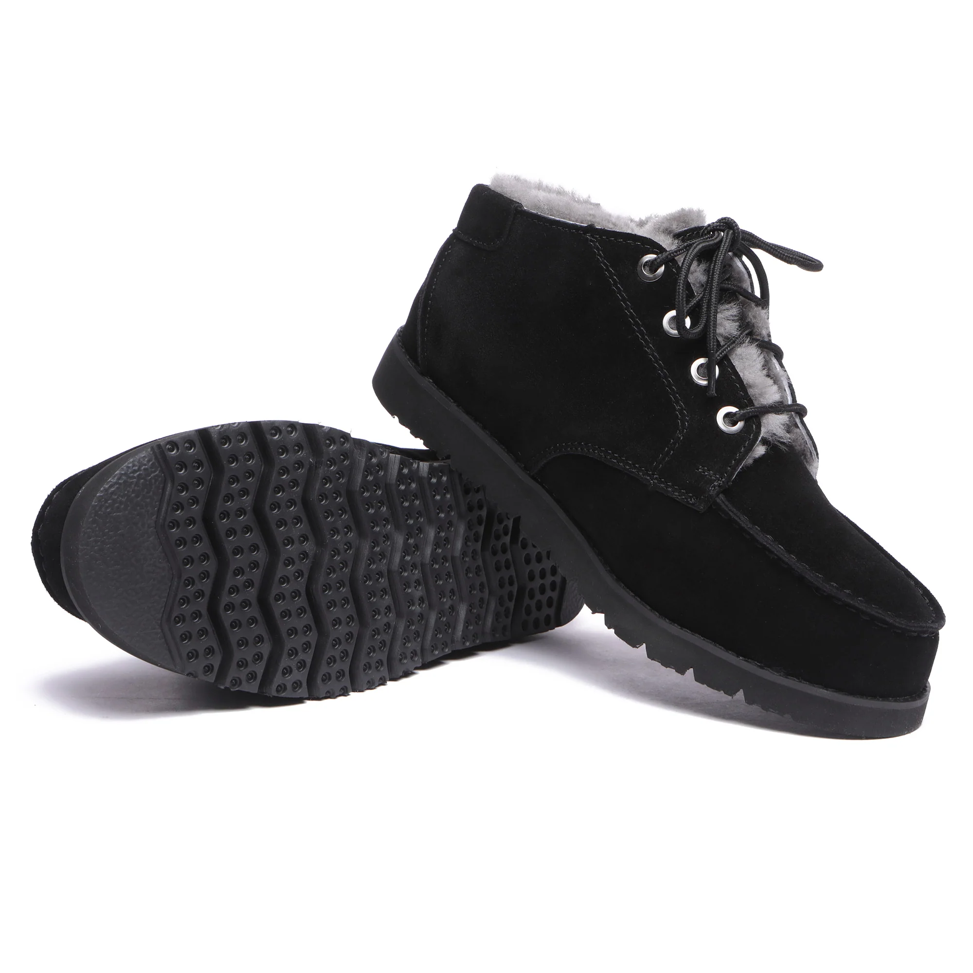 UGG Lace Up Sheepskin Men Ankle Boots - Image 10