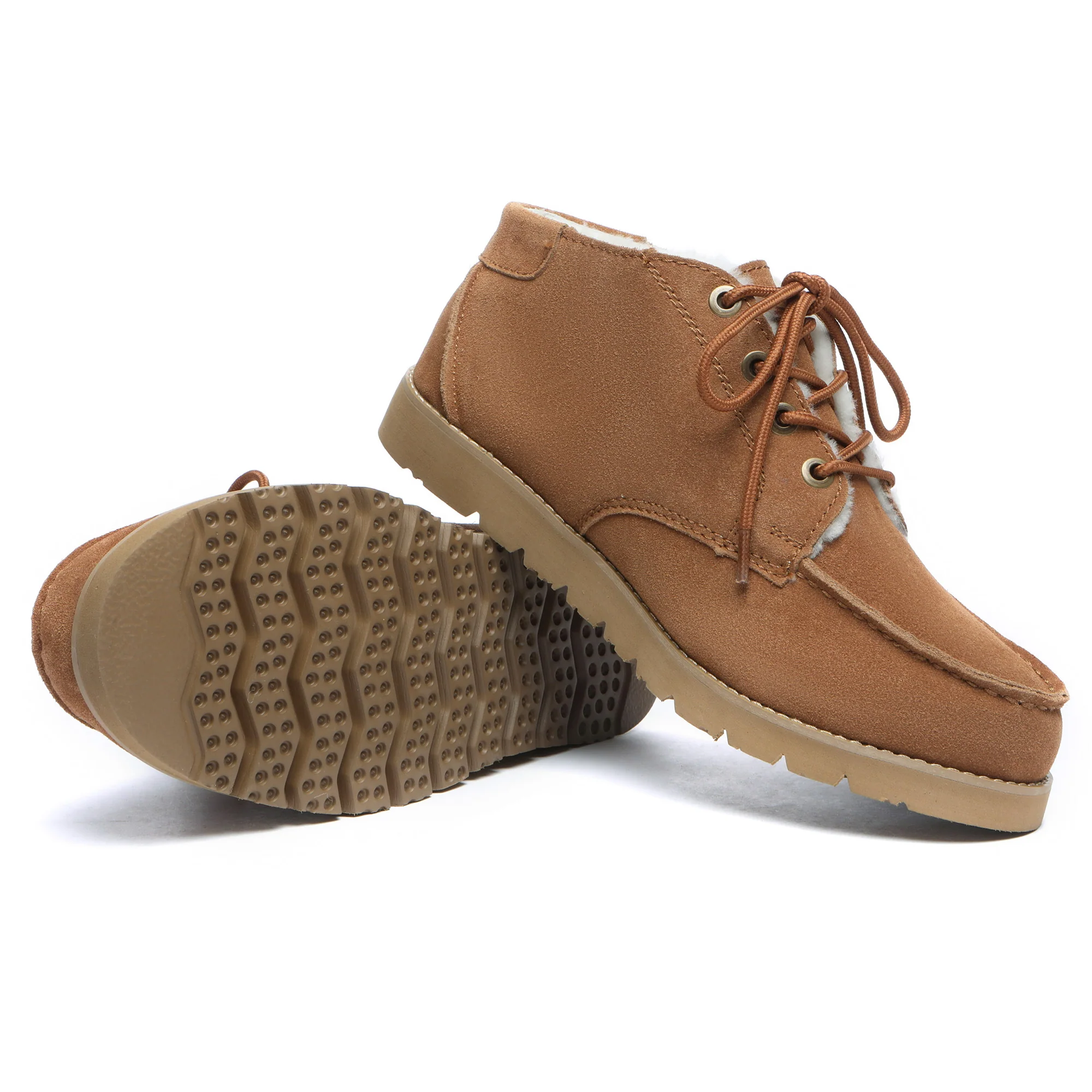 UGG Lace Up Sheepskin Men Ankle Boots - Image 5