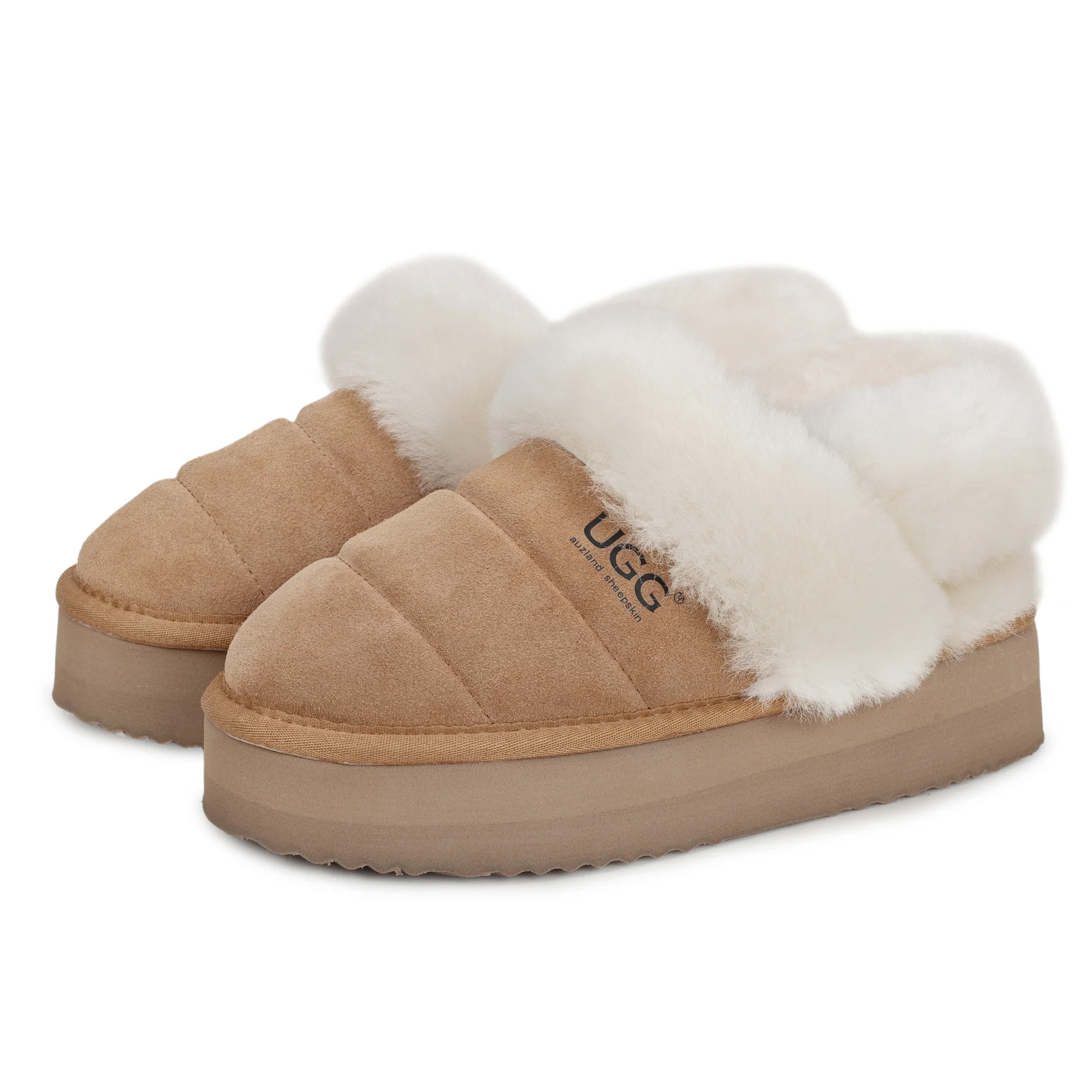 UGG Platform 3-in-1 Puffer Straps Scuff Slippers - Image 4