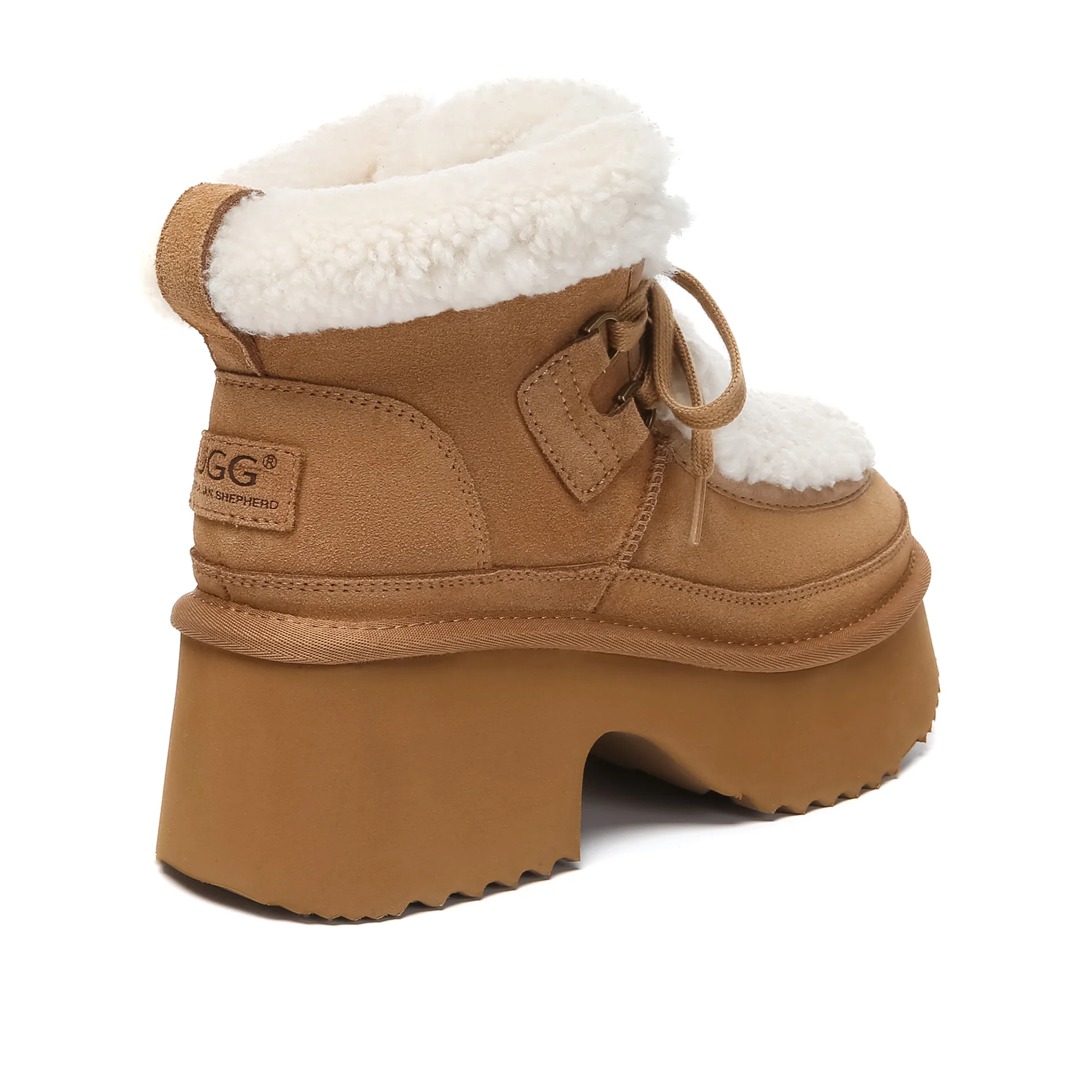UGG Platform Lace-up Shearling Upper Boots - Image 2