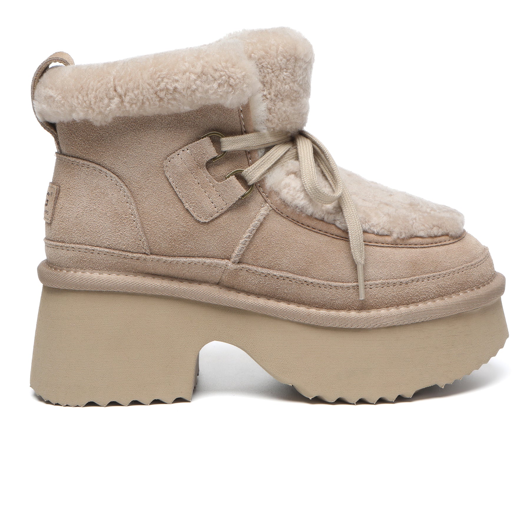 UGG Platform Lace-up Shearling Upper Boots - Image 6