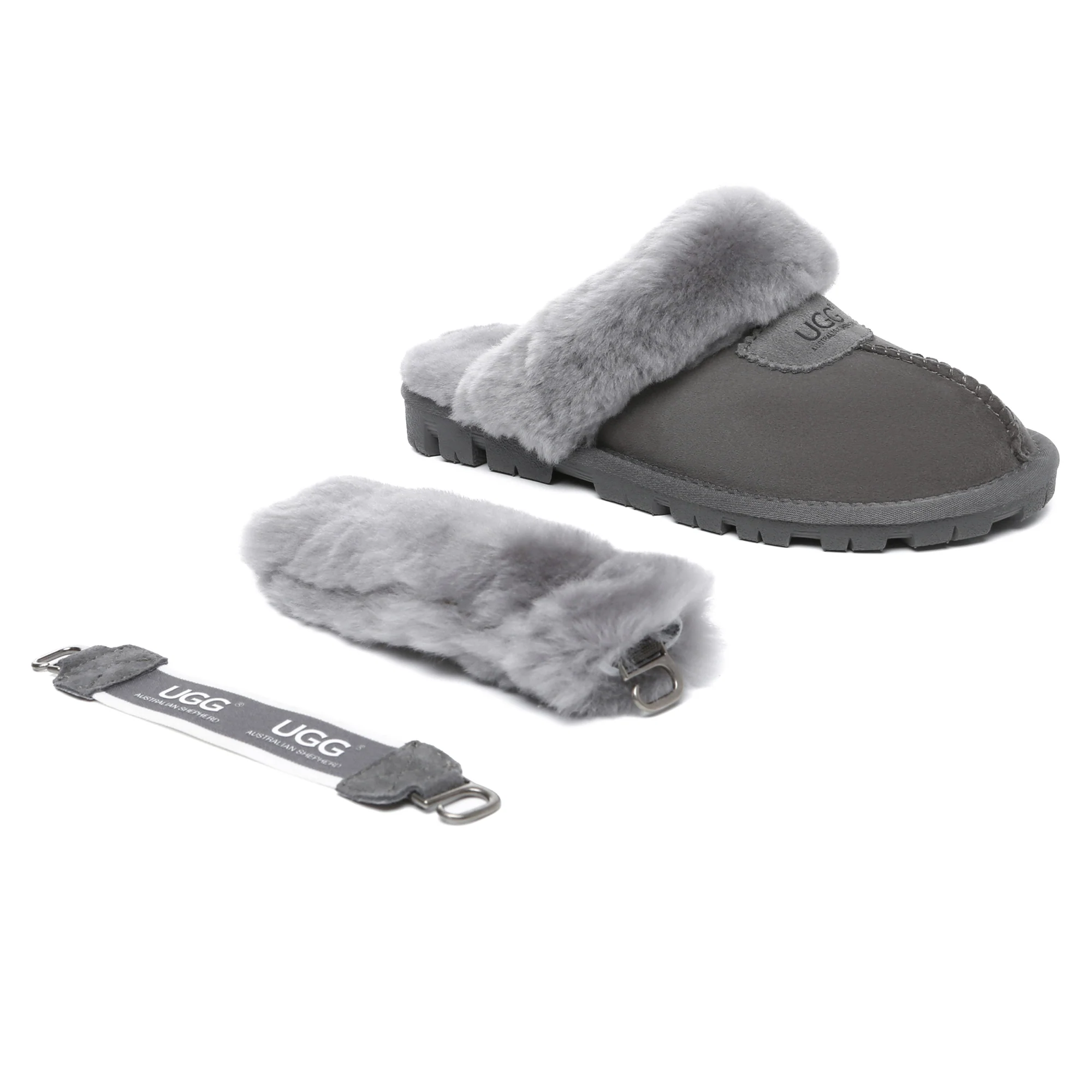 UGG Removable Slingback Waffle Fluffy Slippers - Image 13