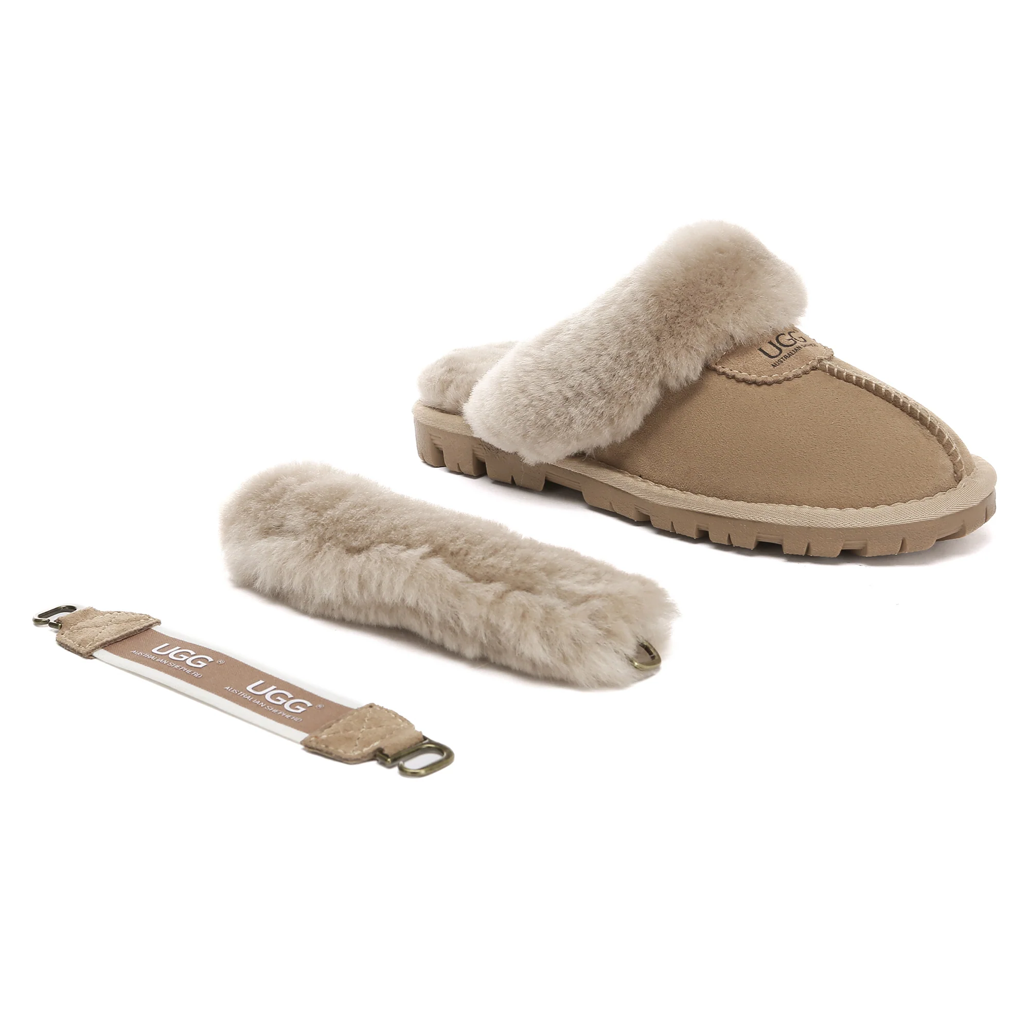 UGG Removable Slingback Waffle Fluffy Slippers - Image 18