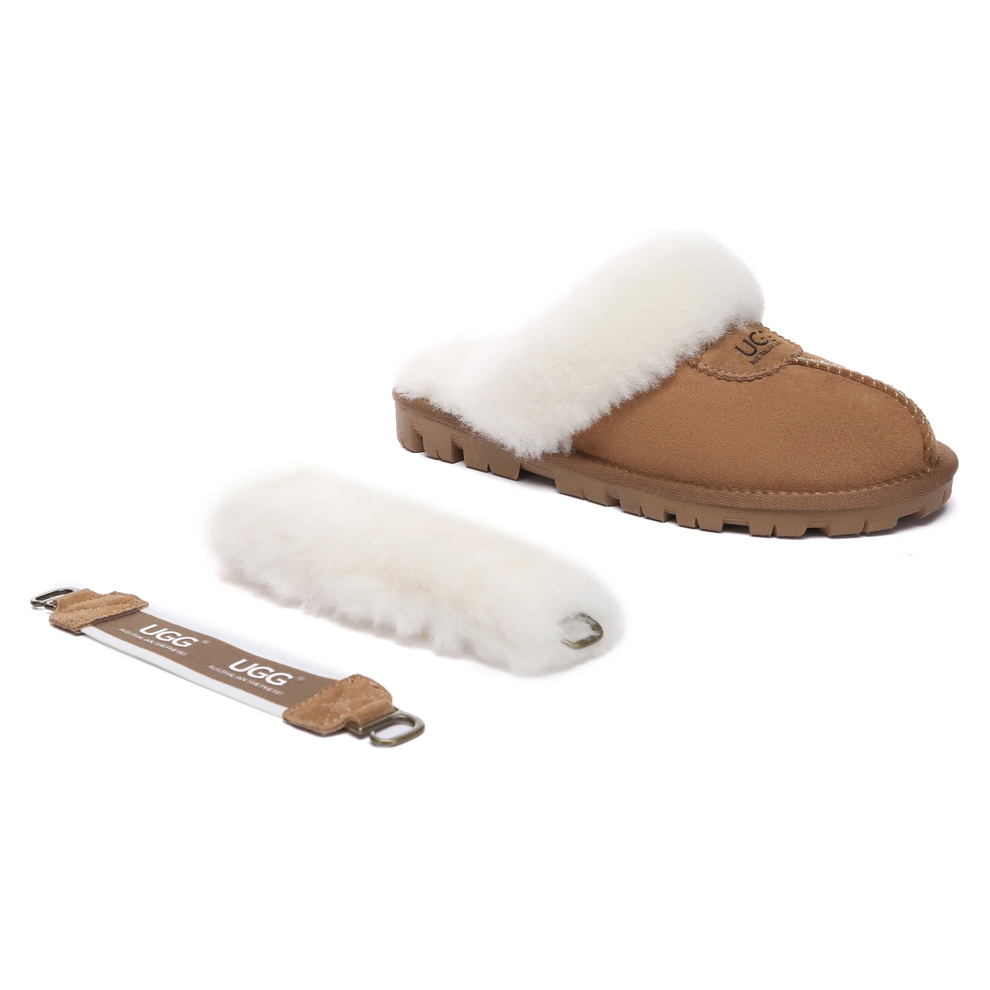 UGG Removable Slingback Waffle Fluffy Slippers - Image 3