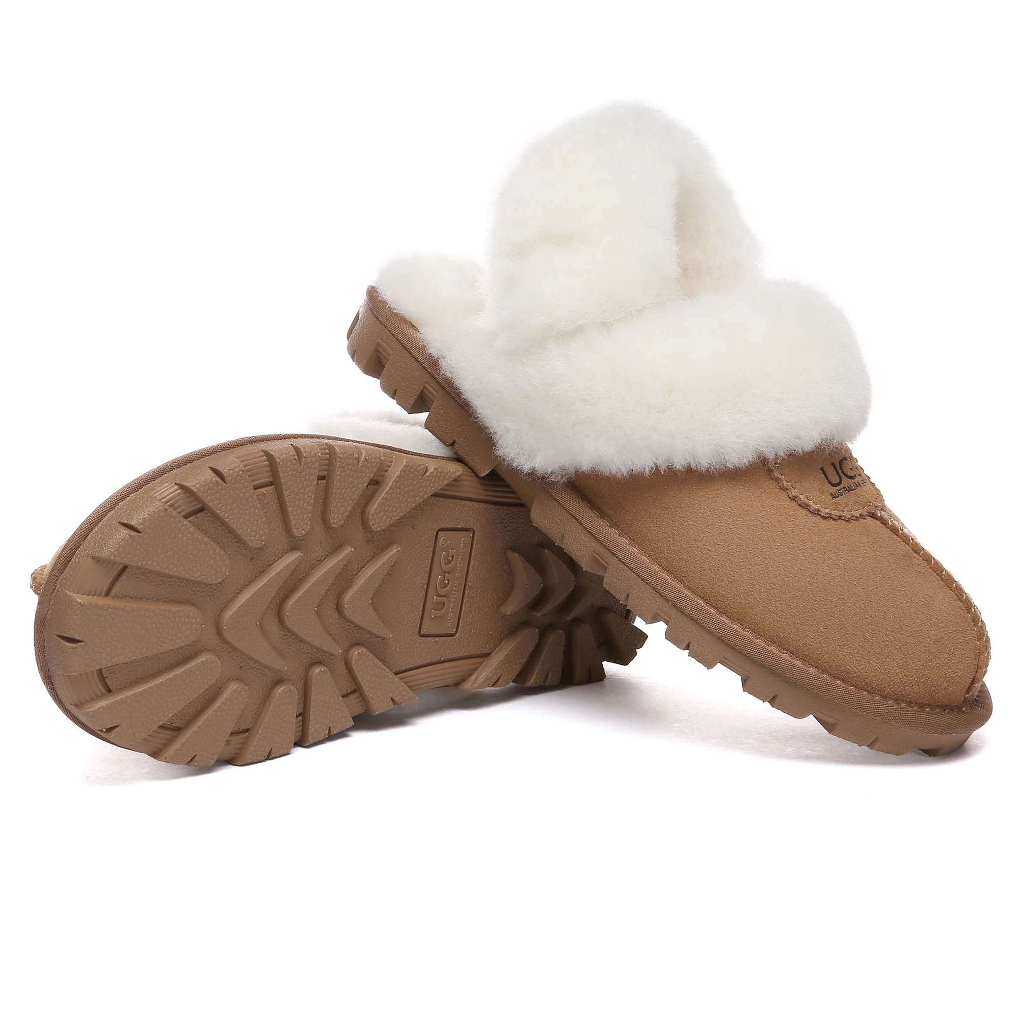 UGG Removable Slingback Waffle Fluffy Slippers - Image 5