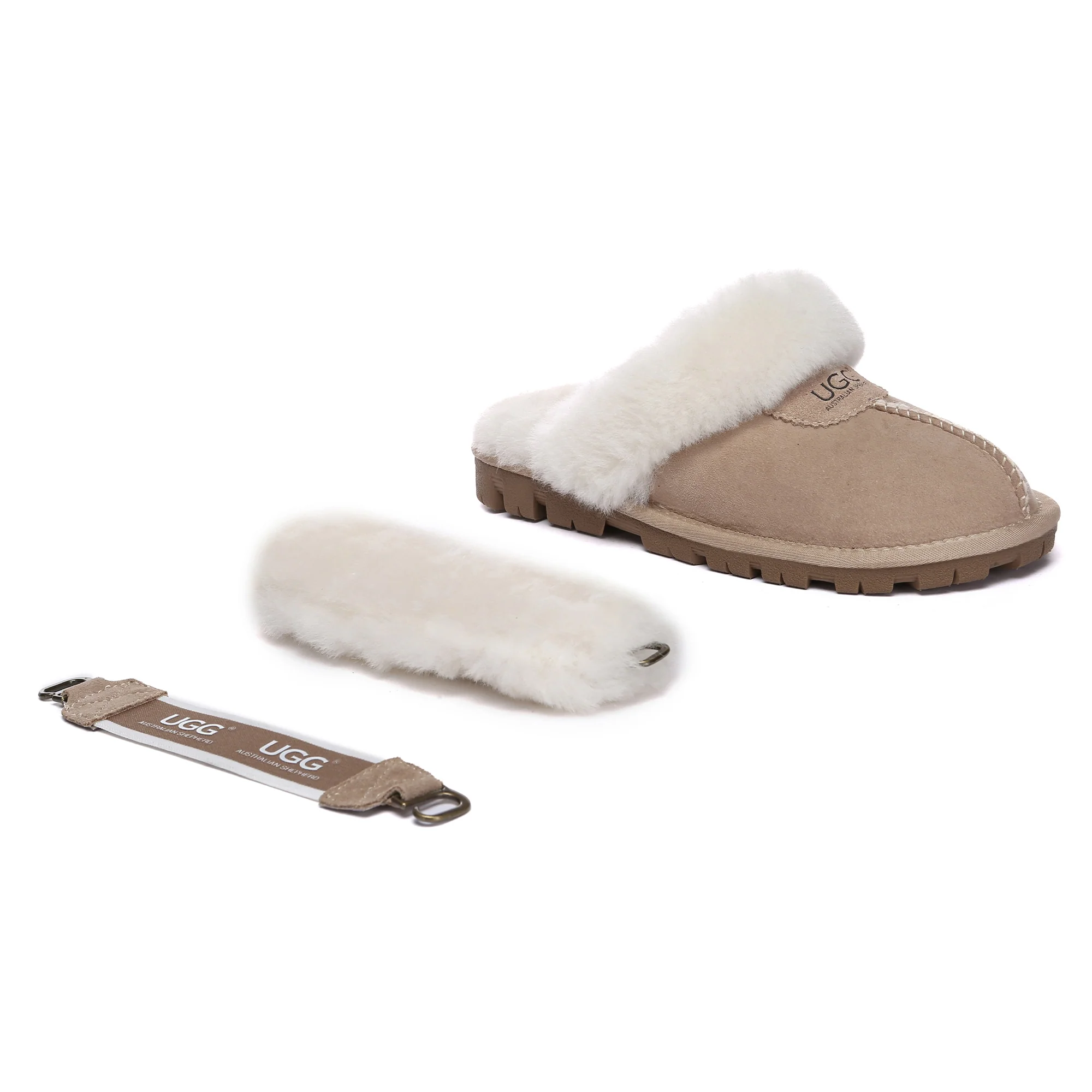 UGG Removable Slingback Waffle Fluffy Slippers - Image 8