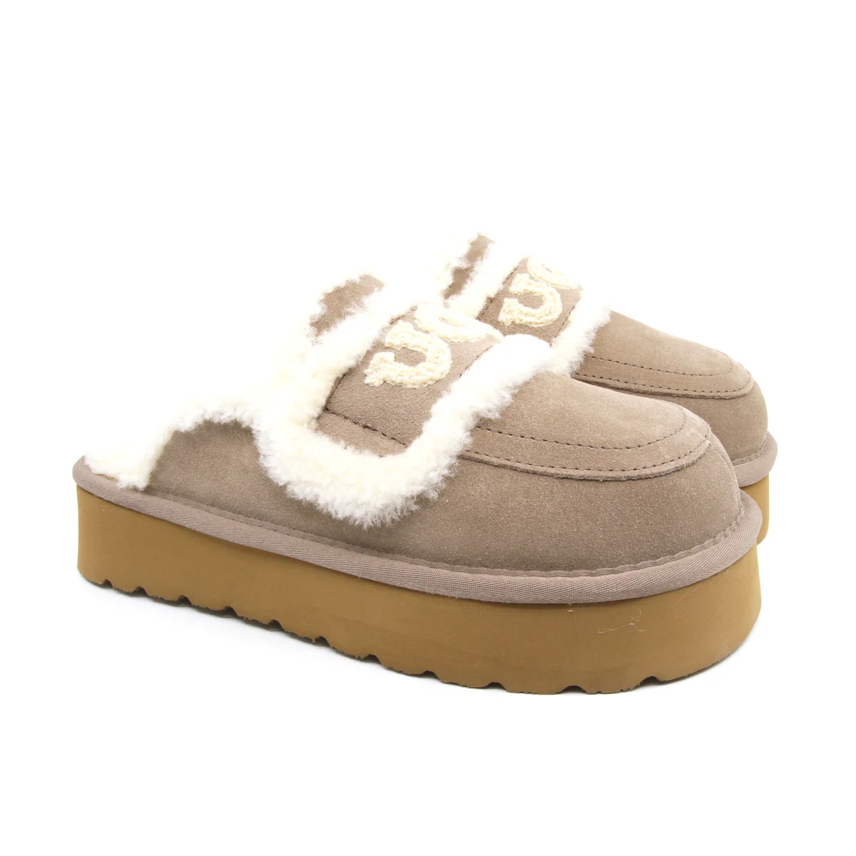 UGG Shearling Platform Slippers - Image 11