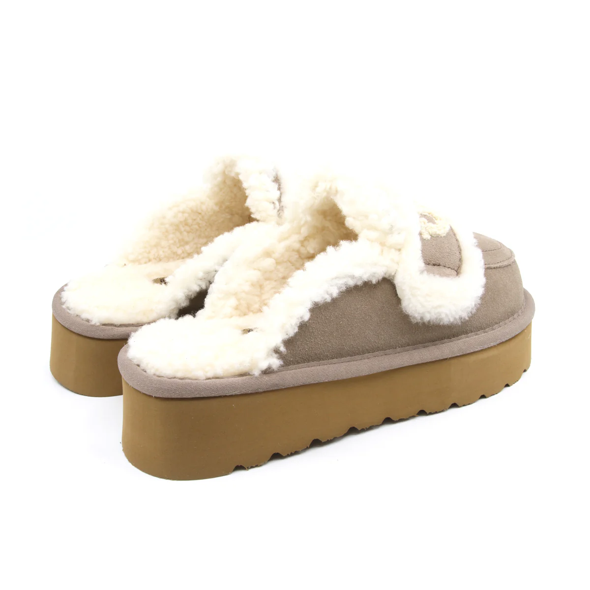 UGG Shearling Platform Slippers - Image 12