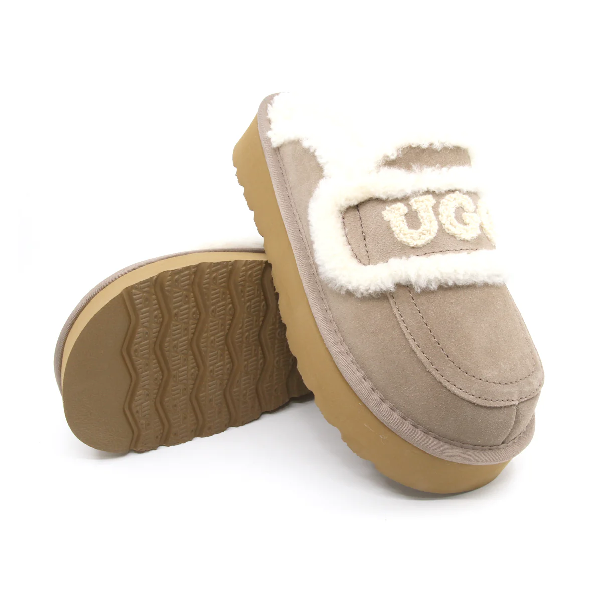 UGG Shearling Platform Slippers - Image 13