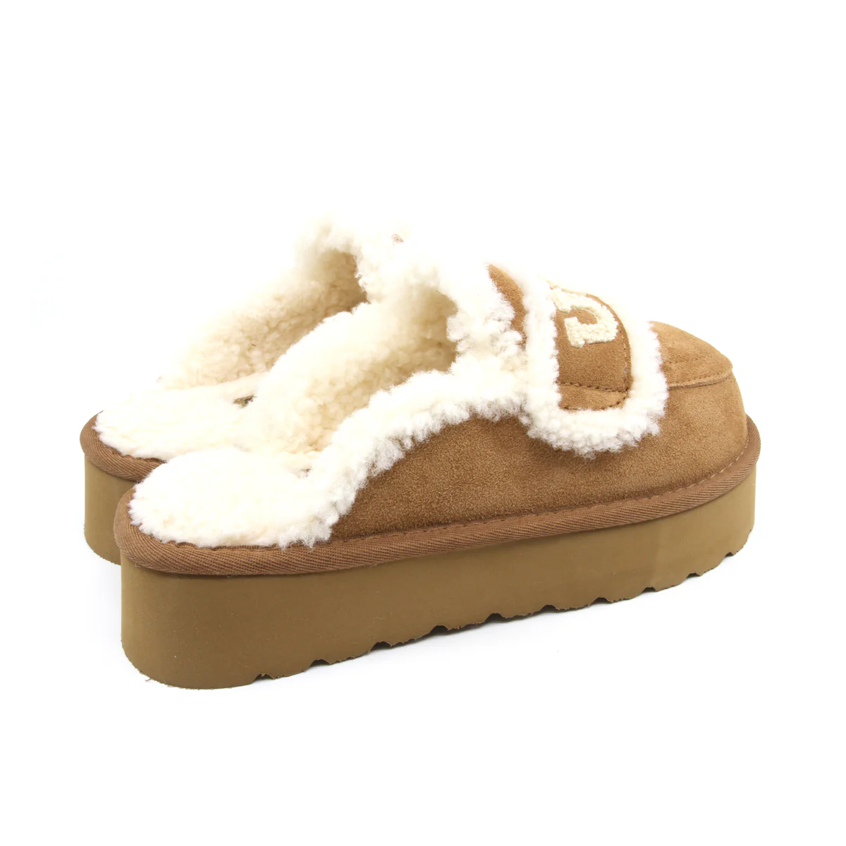 UGG Shearling Platform Slippers - Image 4