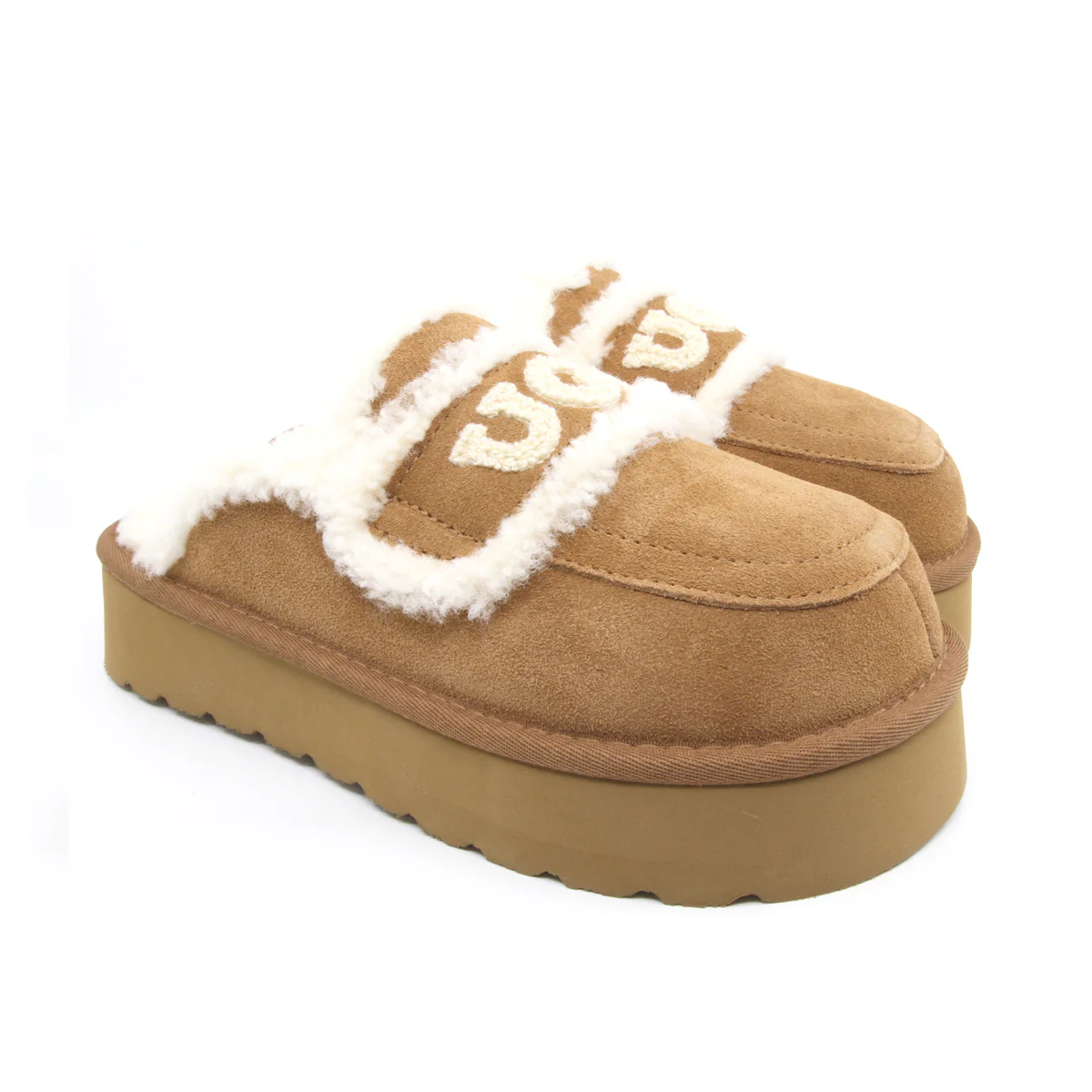 UGG Shearling Platform Slippers - Image 5