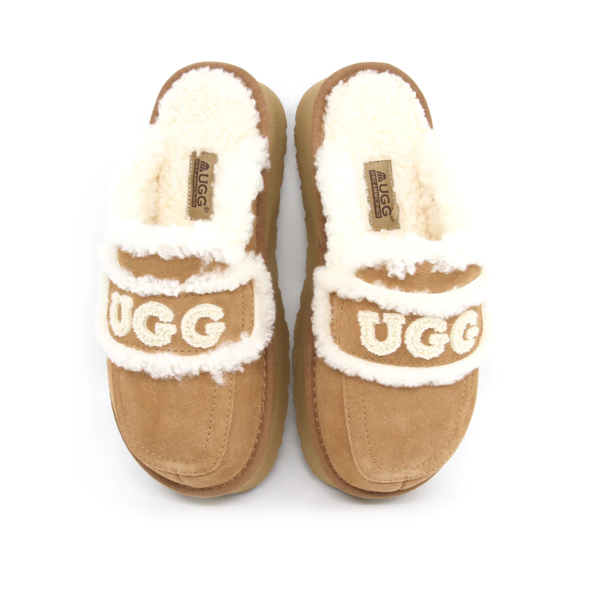 UGG Shearling Platform Slippers - Image 7