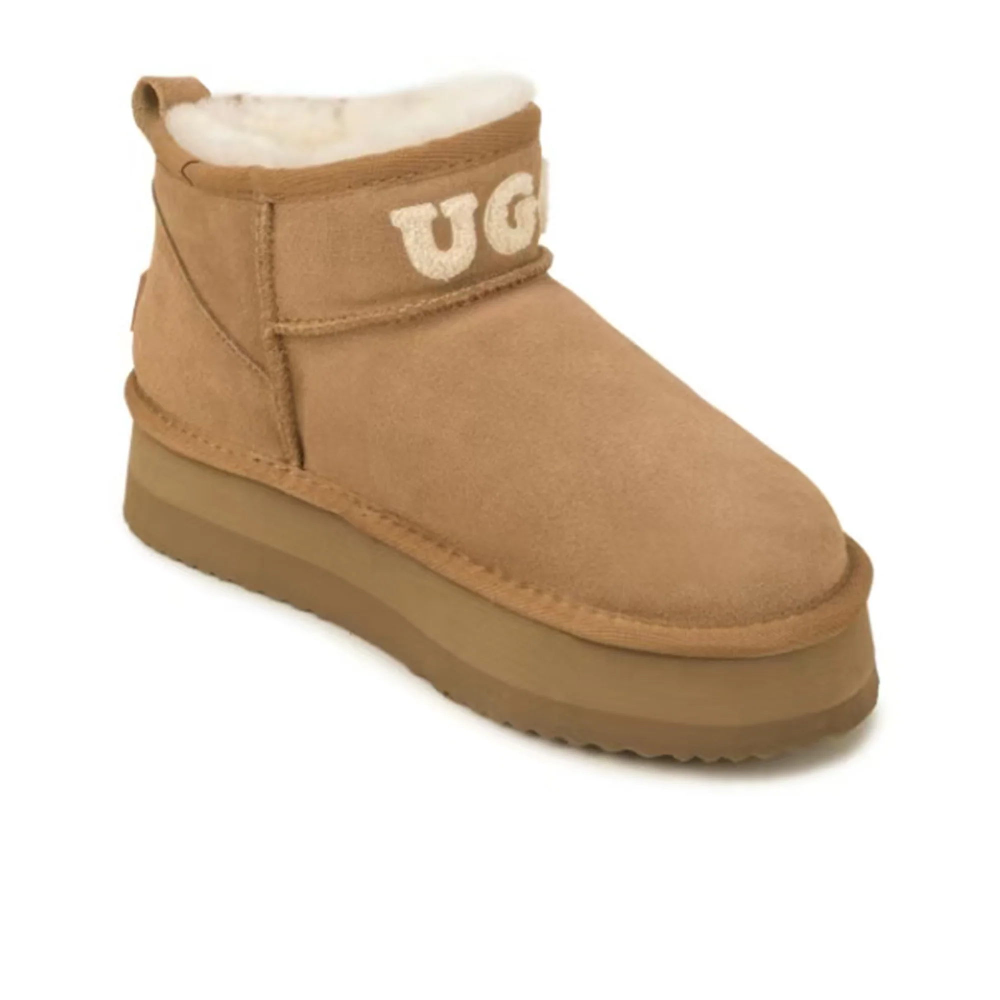 UGG Shearling Ultra Mini Platform Boots - Image 3