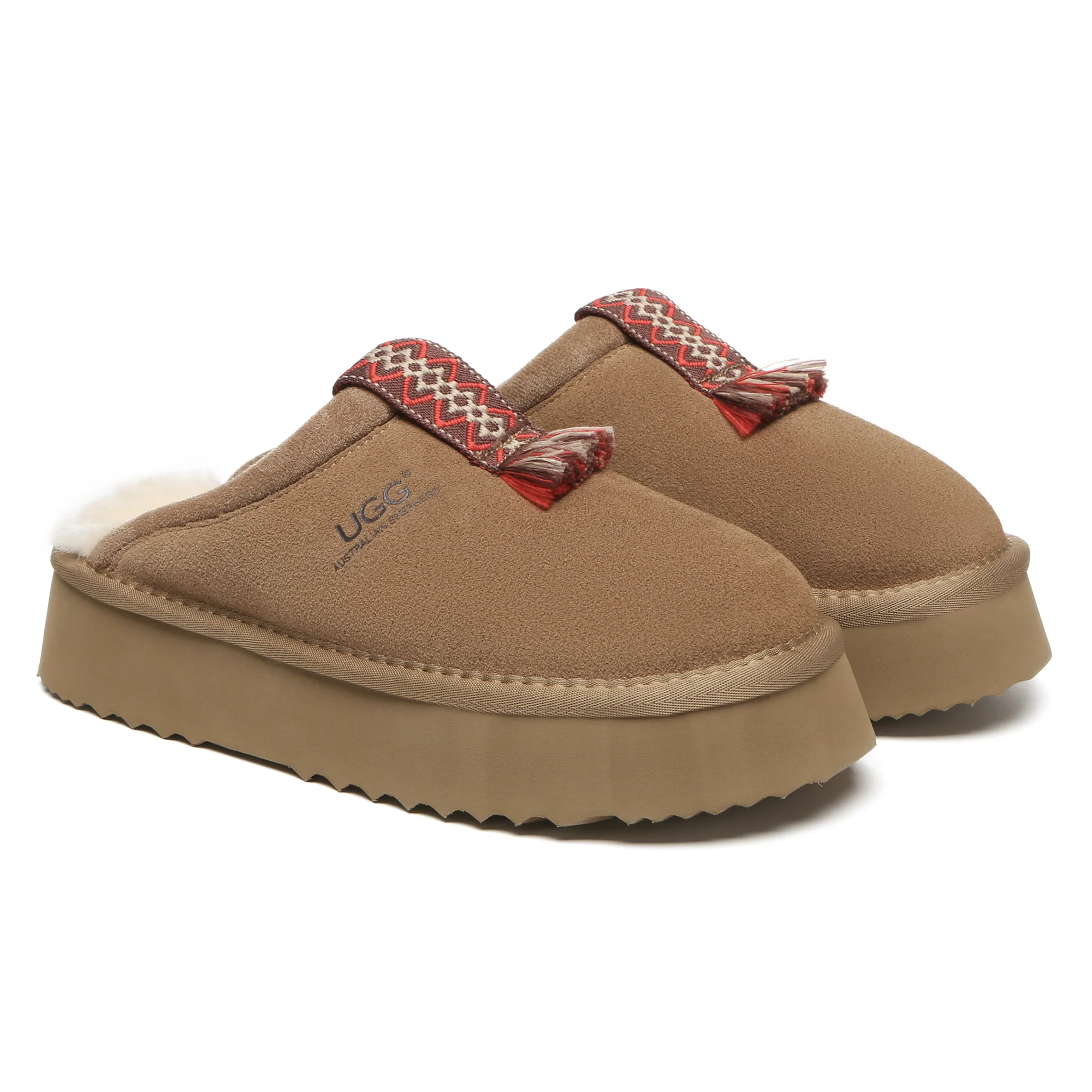 UGG Tassie Stitch Platform Slippers - Image 4