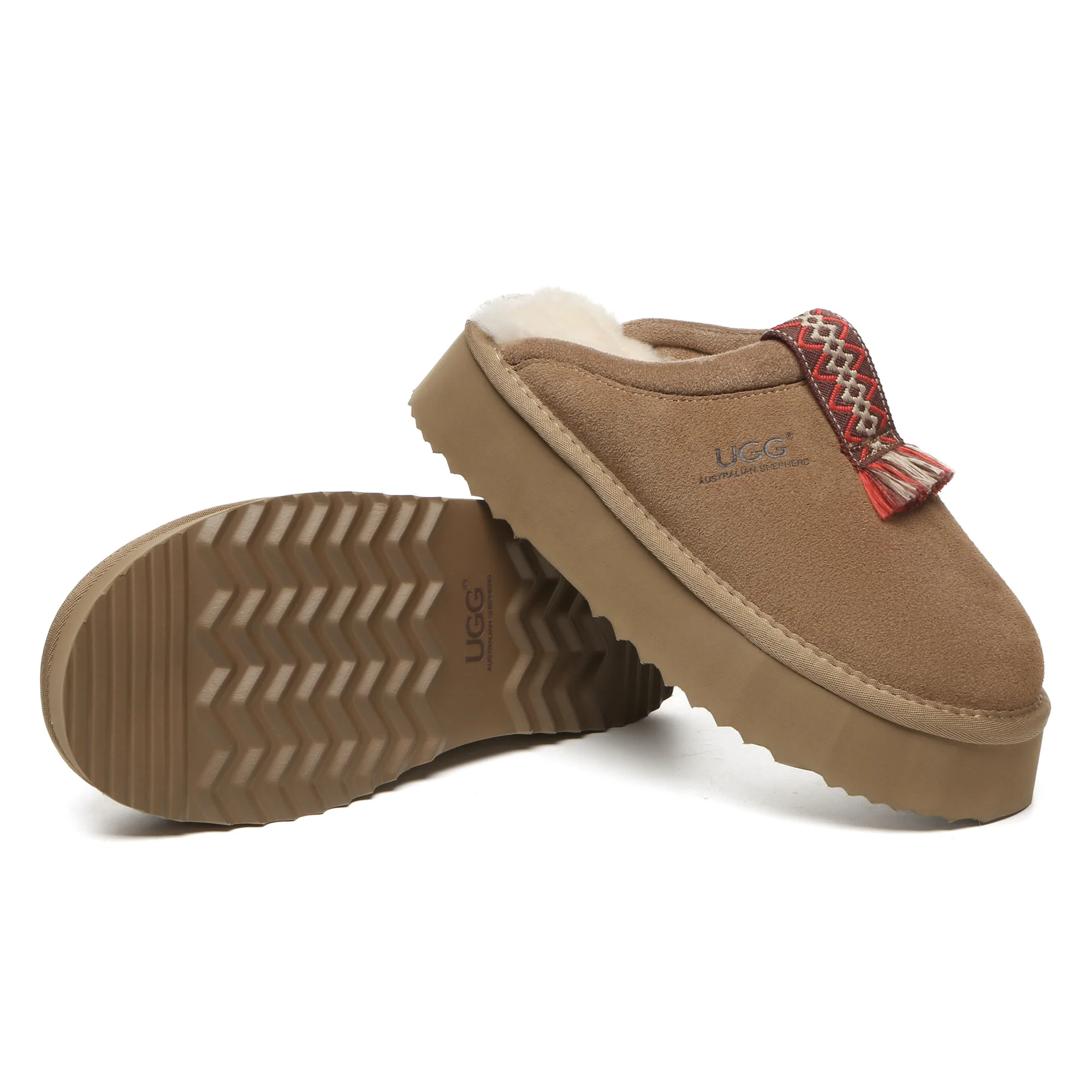 UGG Tassie Stitch Platform Slippers - Image 5