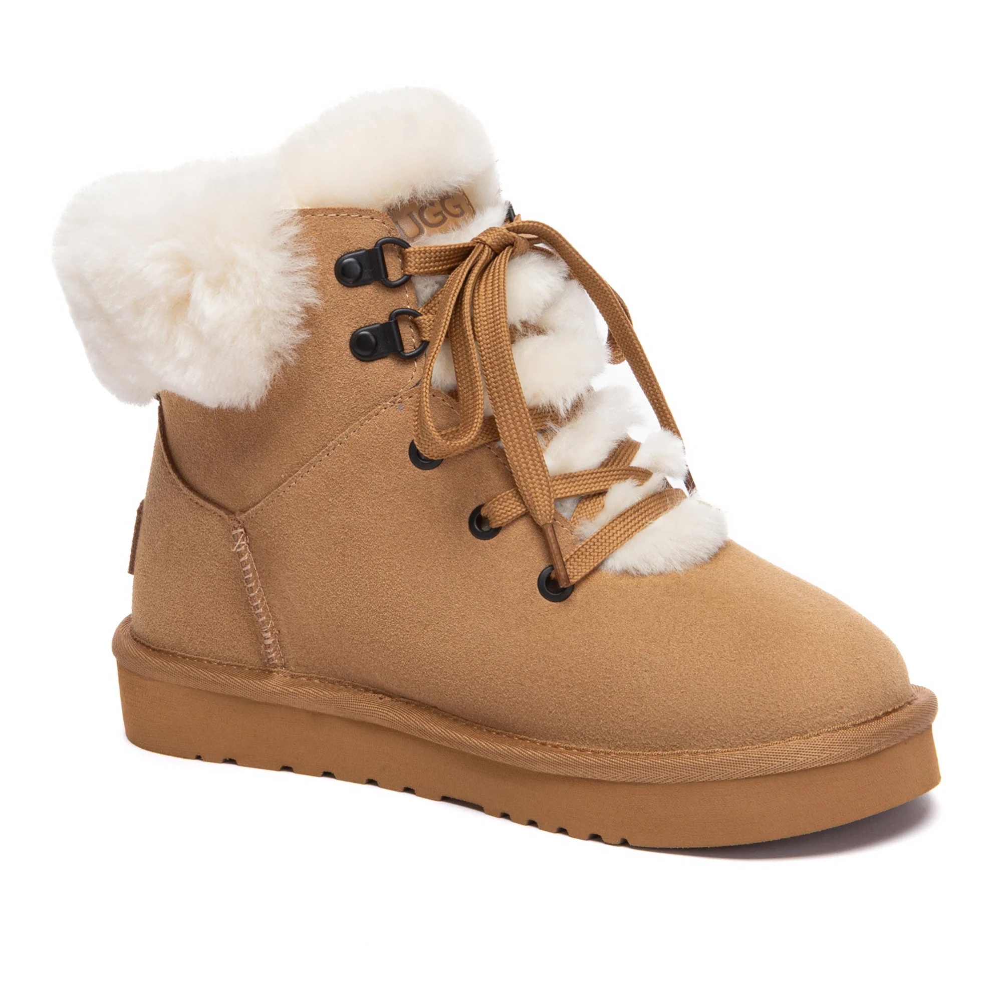 Ultra Fluffy Lace-Up UGG Boots - Image 2