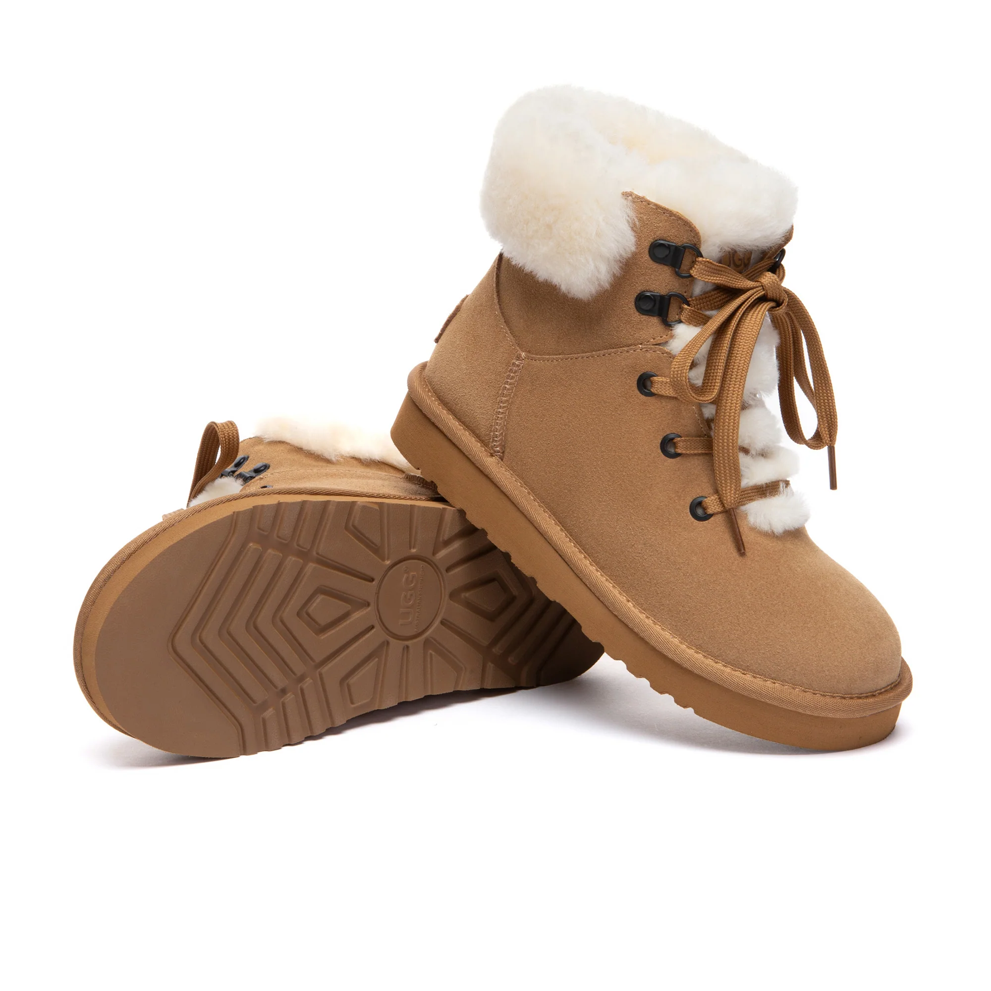 Ultra Fluffy Lace-Up UGG Boots - Image 5