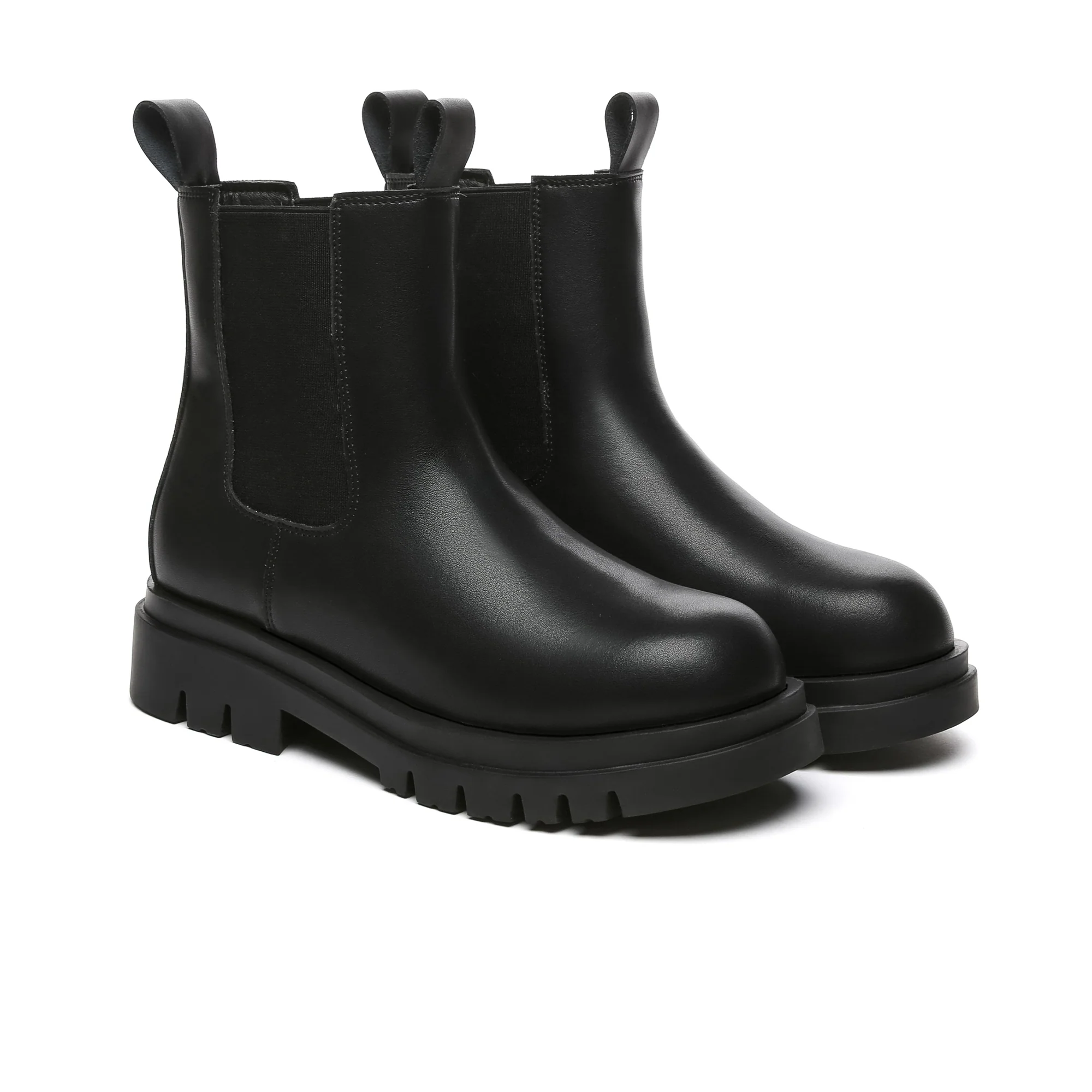 Vania Leather Ankle Chunky Boots - Image 4