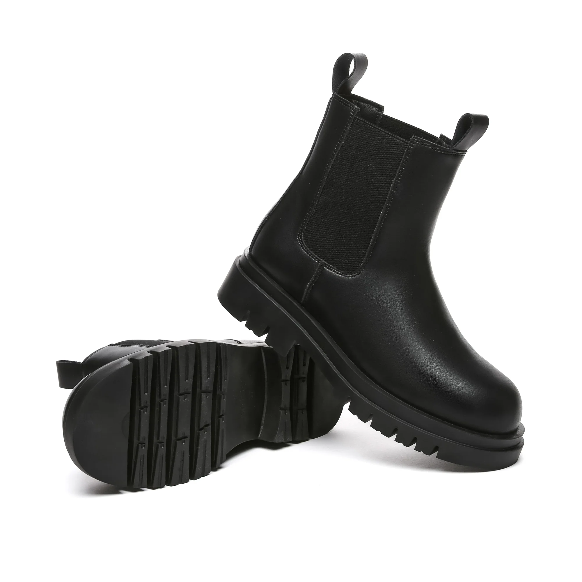 Vania Leather Ankle Chunky Boots - Image 5