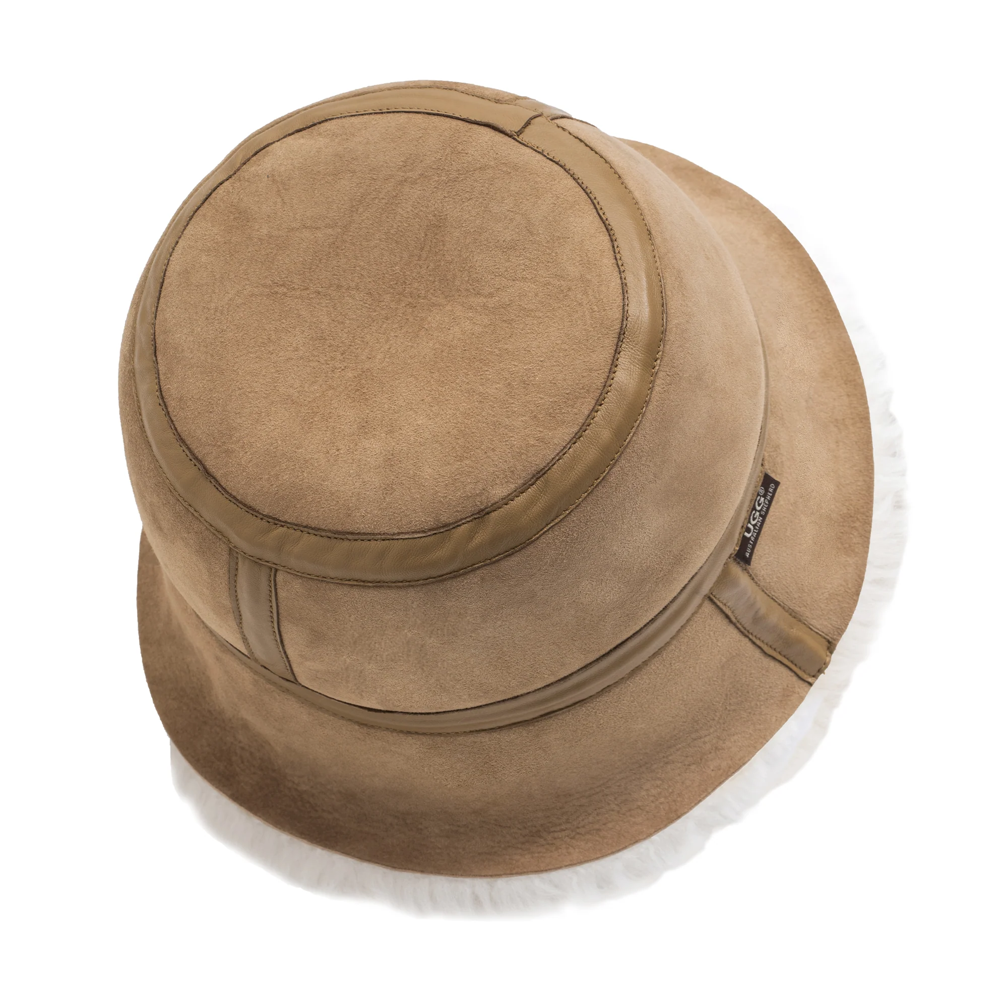Winter UGG Sheepskin Wool Bucket Hat - Image 4