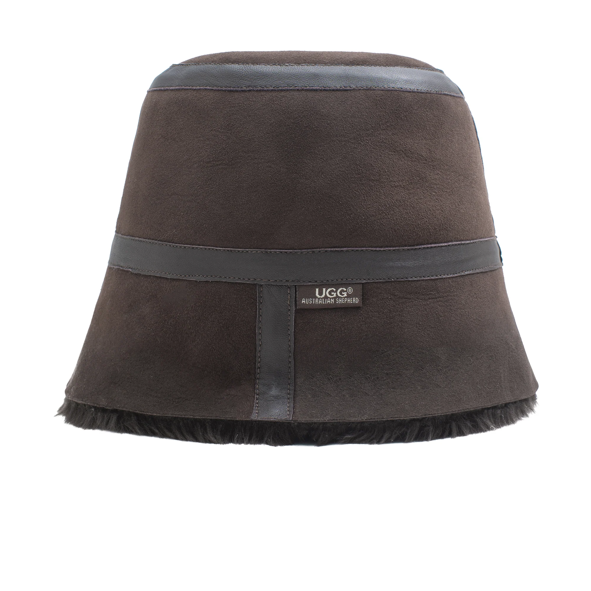 Winter UGG Sheepskin Wool Bucket Hat - Image 6