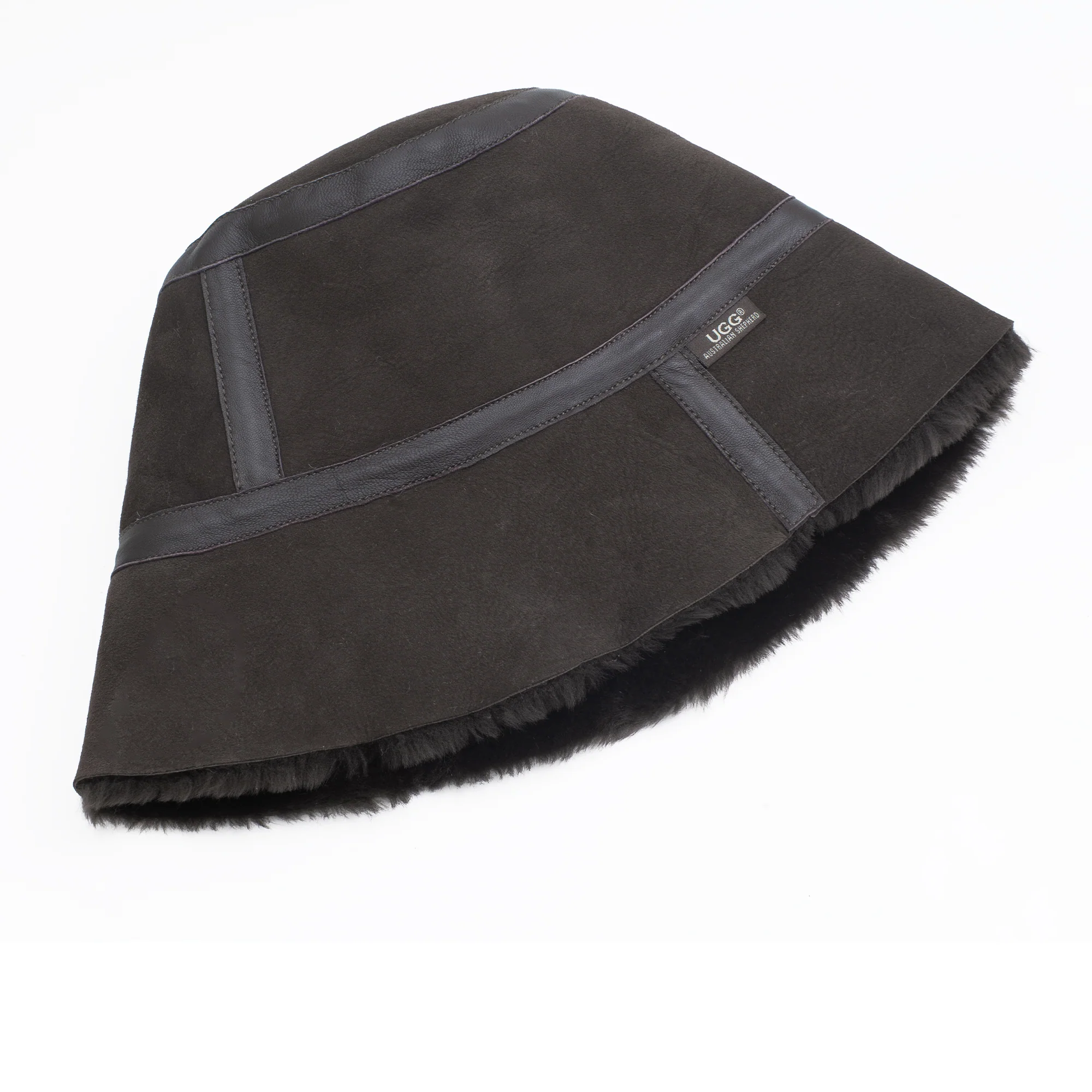 Winter UGG Sheepskin Wool Bucket Hat - Image 8