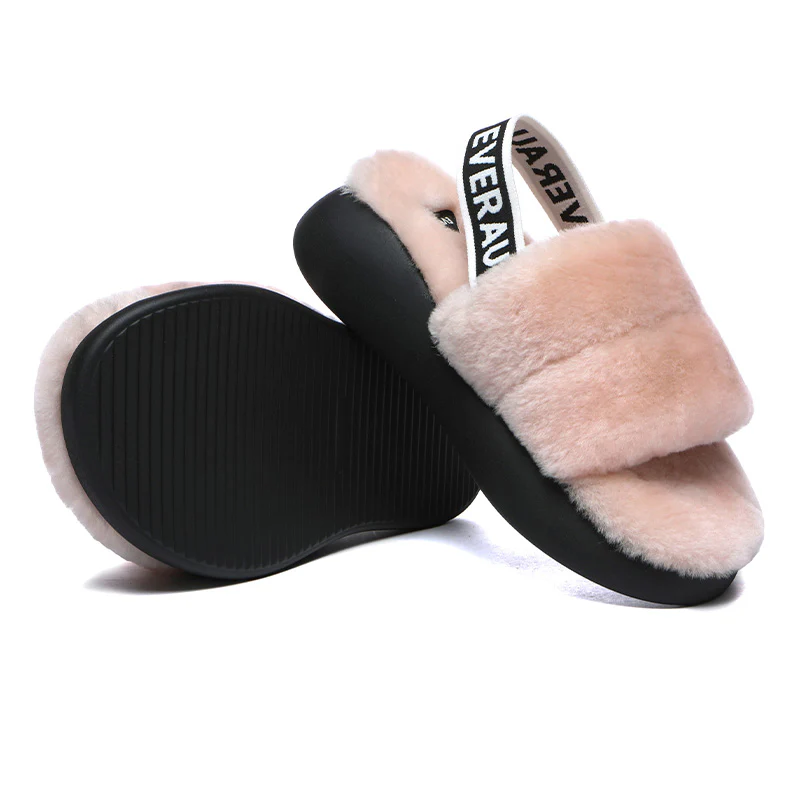 Women Sheepskin Wool Slingback Slippers - Image 10