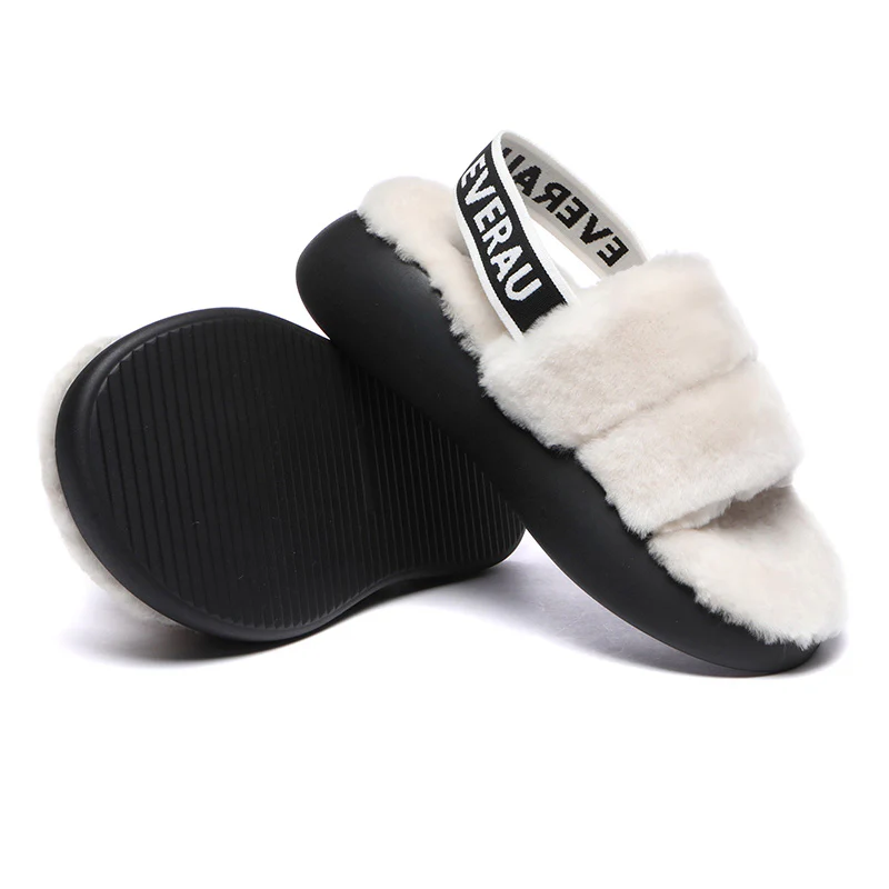 Women Sheepskin Wool Slingback Slippers - Image 15