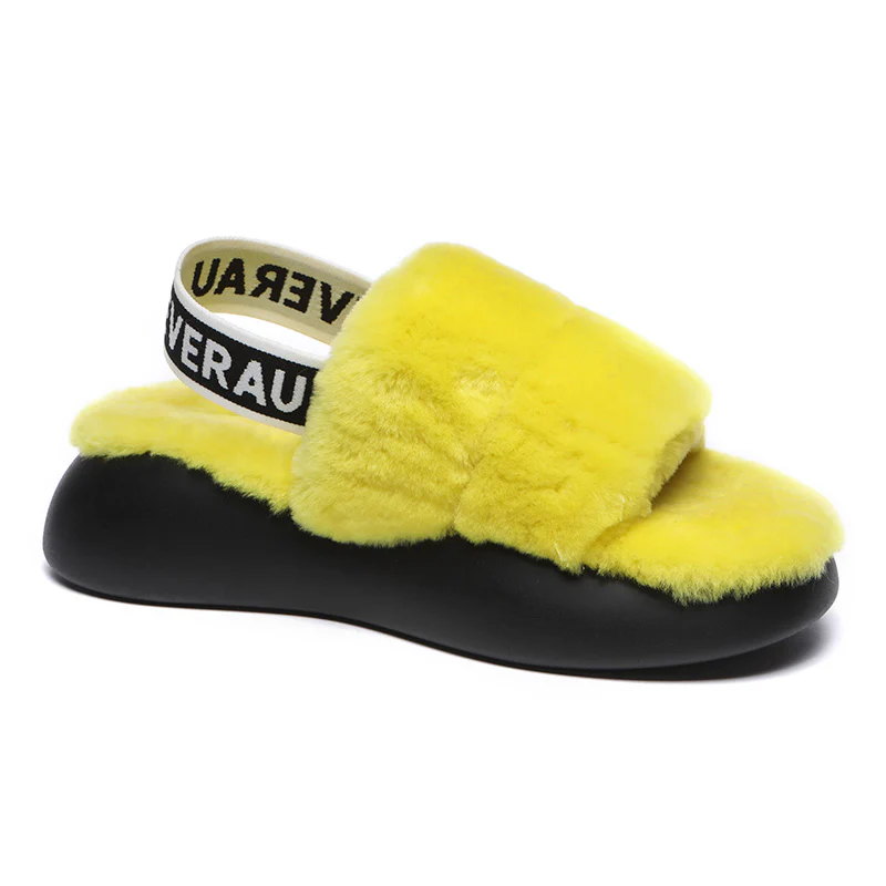 Women Sheepskin Wool Slingback Slippers - Image 17