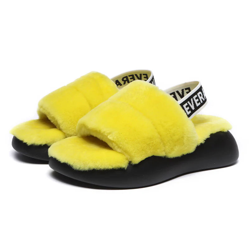 Women Sheepskin Wool Slingback Slippers - Image 18