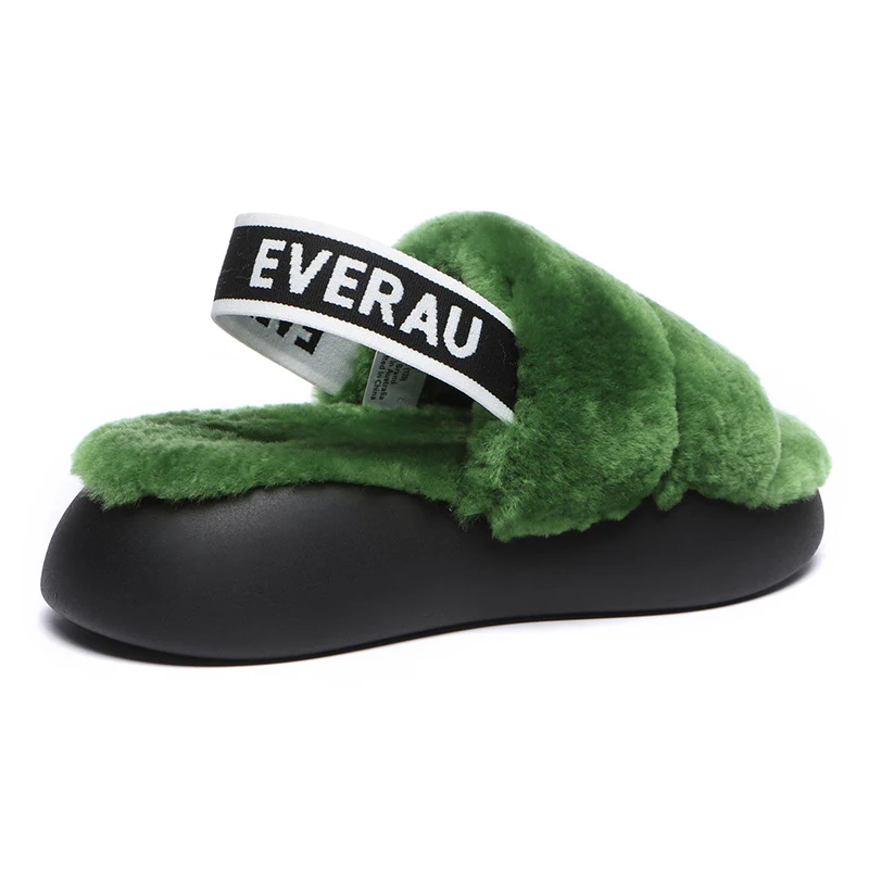 Women Sheepskin Wool Slingback Slippers - Image 21