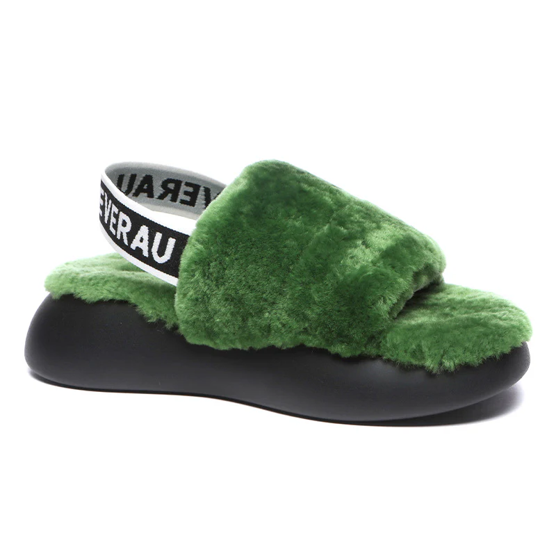 Women Sheepskin Wool Slingback Slippers - Image 22
