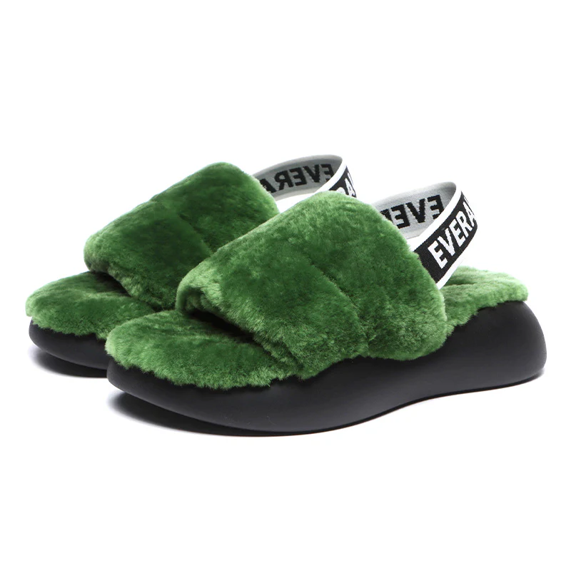 Women Sheepskin Wool Slingback Slippers - Image 23