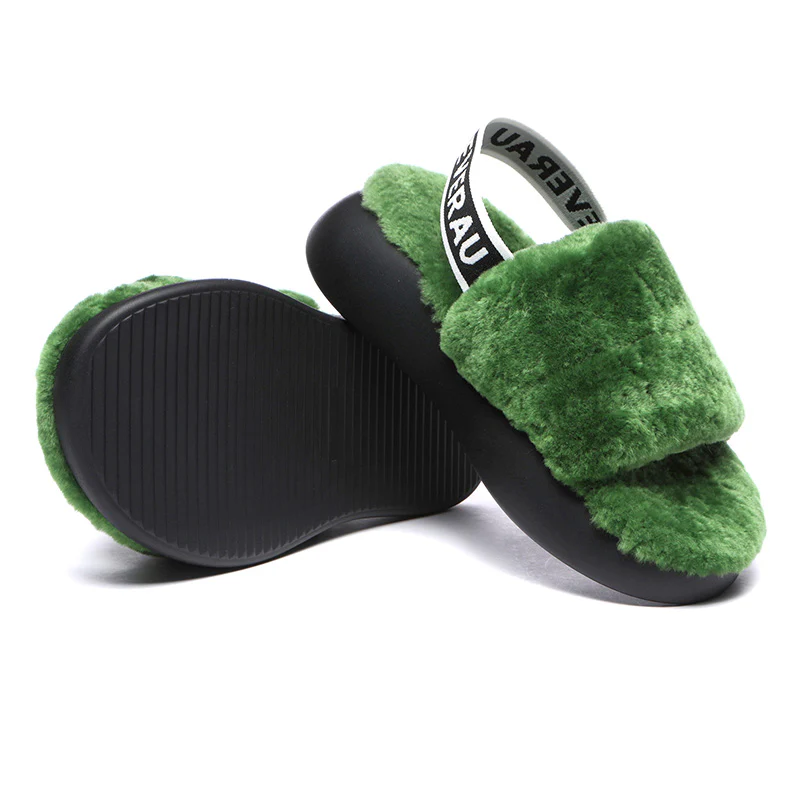 Women Sheepskin Wool Slingback Slippers - Image 24