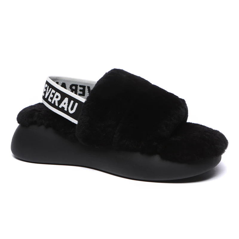 Women Sheepskin Wool Slingback Slippers - Image 3